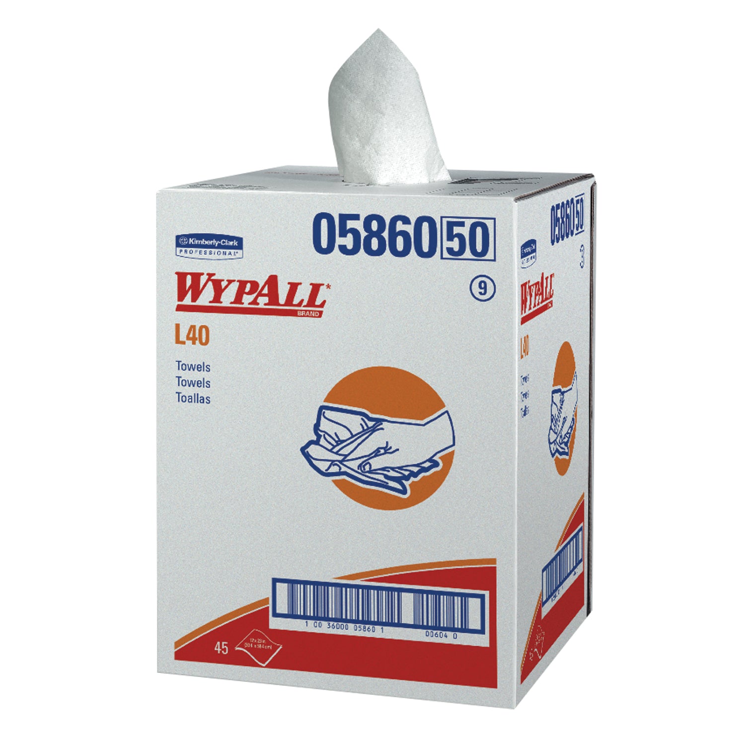 05860 - Kimberly-Clark Professional - WYPALL Professional Towels, White, Bath Size, 19½" x 42", Disposable, Pop-Up Box, 200/bx (18 bx/plt) (Products cannot be sold on Amazon.com or any other 3rd party site) (US Only)    , bx