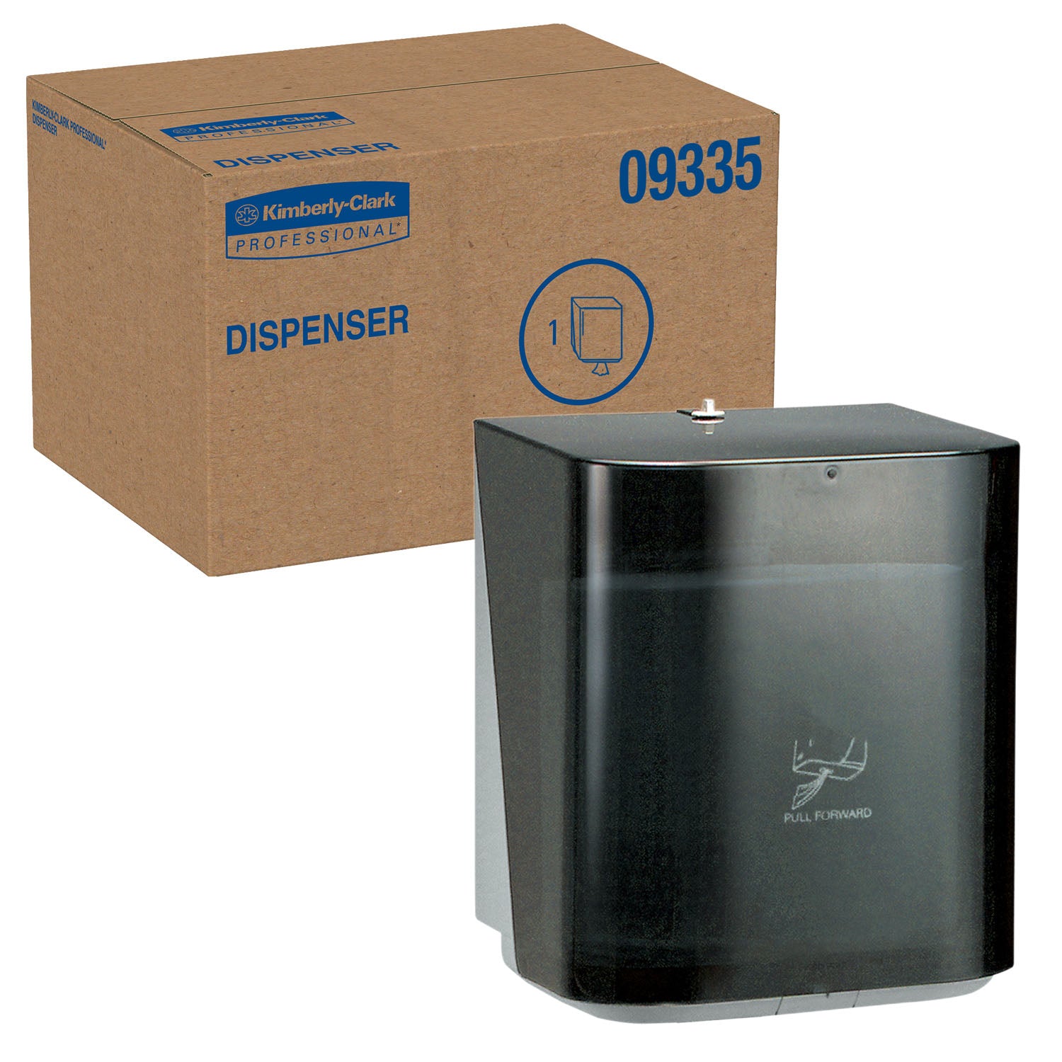 09335 - Kimberly-Clark Professional - Dispensador, In-Sight® Center Pull Control, Gris humo, 10" x 12.5" x 10.65" (Los productos no se pueden vender en Amazon.com ni en ningún otro sitio de terceros) (SOLO ENVÍO DIRECTO) (Solo EE. UU.), c/u