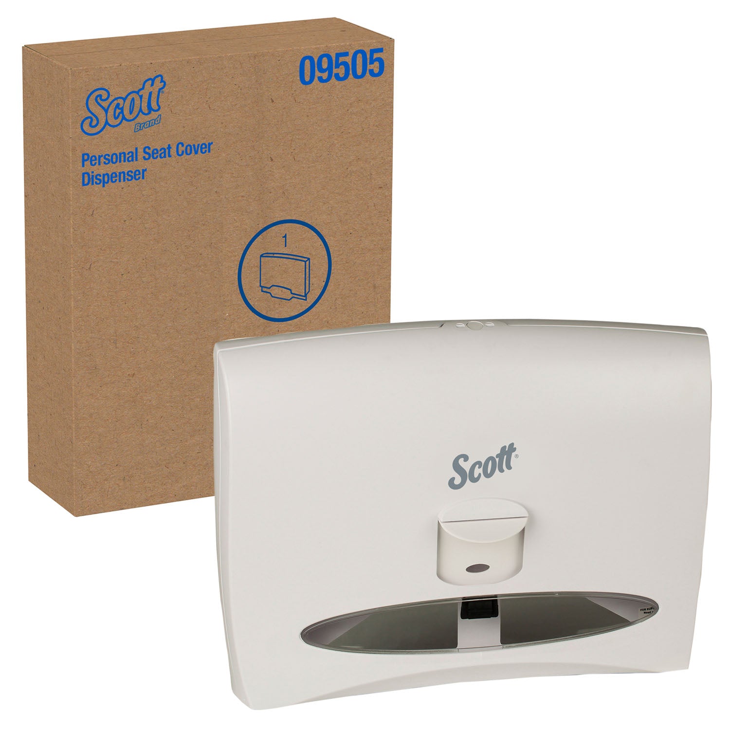 09505 - Kimberly-Clark Professional - Windows® Toilet Seat Cover Dispenser, Pearl White, 17.4" x 13.0" x 3.3", Plastic (DROP SHIP ONLY)    , ea