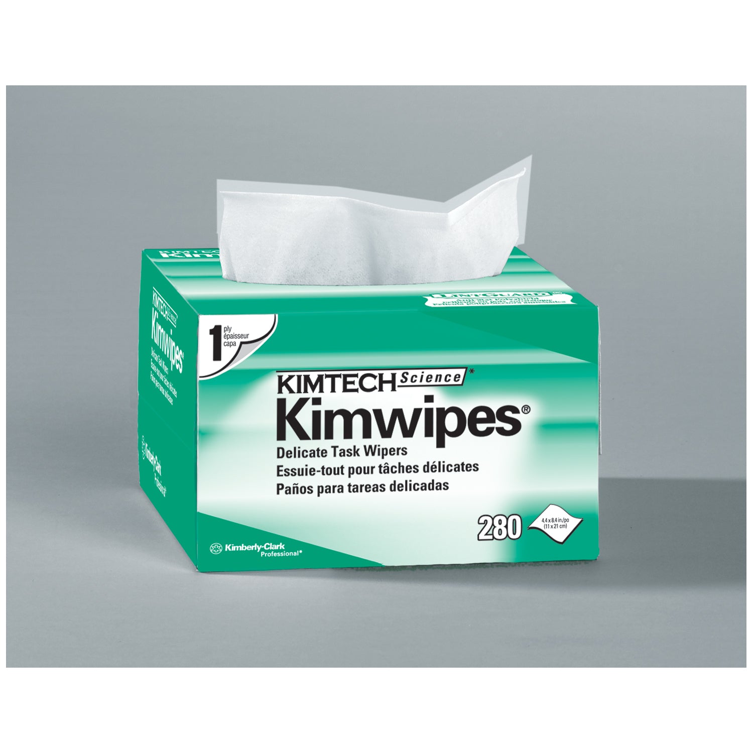34155 - 金佰利專業清潔用品 - KimWipes® EX-L 精細清潔濕巾，一次性，彈出式包裝盒，4½ 英寸 x 8½ 英寸，白色，286 片/包，60 包/箱（36 箱/托盤）（本產品不得在 Amazon.com 或任何其他第三方網站上銷售）（美國地區）