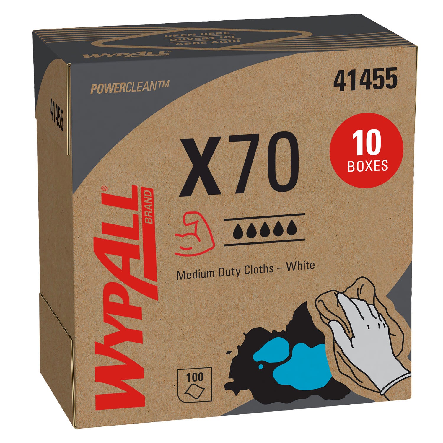 41455 - Kimberly-Clark Professional - X70 Cloth, 9.1" x 16.8", White, 100/bx, 10 bx/cs (Products cannot be sold on Amazon.com or any other 3rd party site) (US Only)    , cs