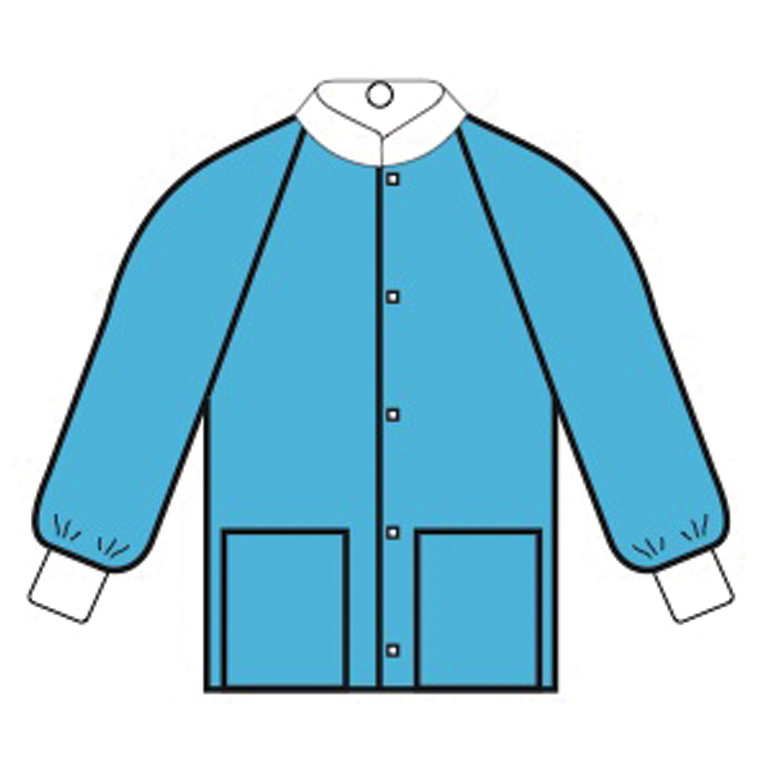 10078 - O&M Halyard - Professional Jacket, Blue, Large, 24/cs (US Only)    , cs