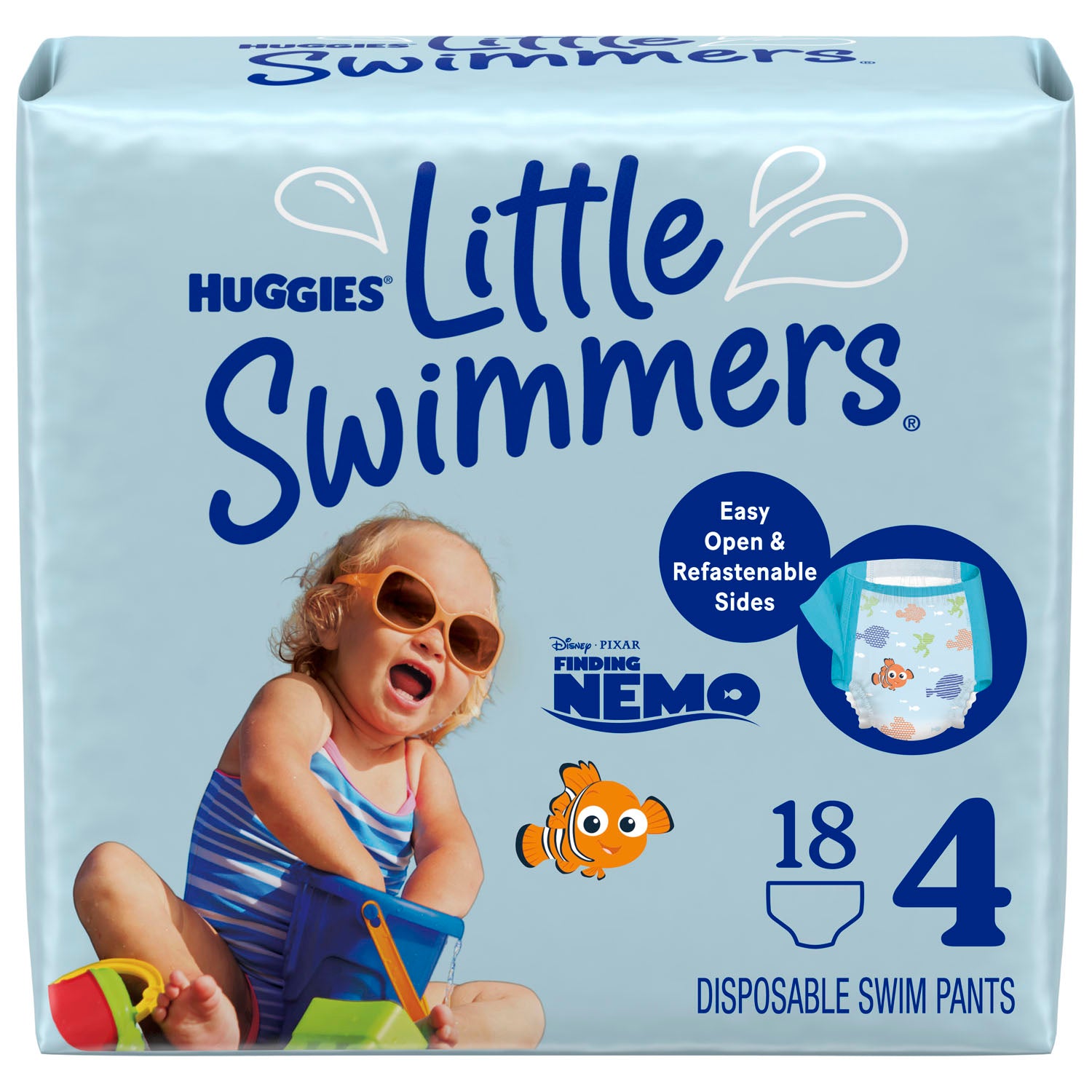 16185 - Kimberly-Clark Consumer - Swim Diaper, Size 4 (24-34 lbs), Disposable, 18/pk, 4 pk/cs (US Only)    , cs