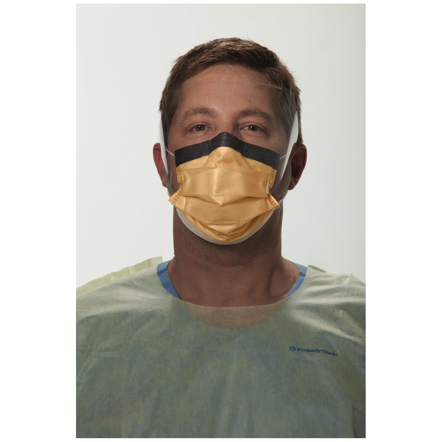 28800 - O&M Halyard - Procedure Mask, Wraparound Visor, Fog-Free, Earloop, Orange, 25/bx, 4 bx/cs (US Only)    , cs