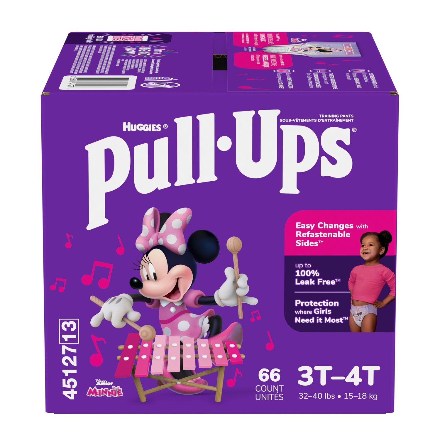 45127 - Kimberly-Clark Consumer - Training Pants, 3T-4T, Girls Giga Pack, 66/pk, 1 pk/cs (US Only)    , cs