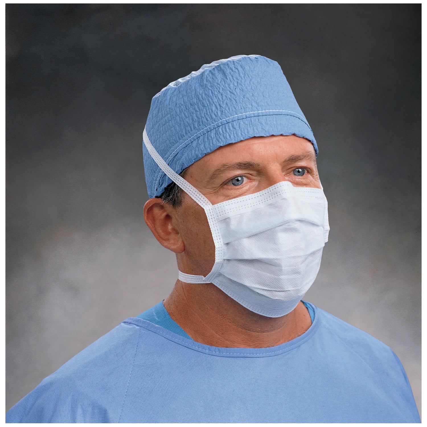 48100 - O&M Halyard - THE LITE ONE™ Surgical Mask, Blue, 50/pkg, 6 pkg/cs (US Only)    , cs