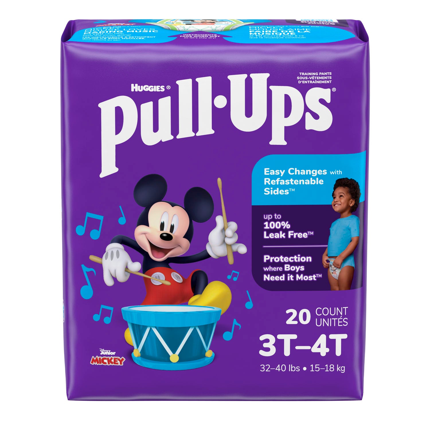 51355 - Kimberly-Clark Consumer - Training Pants, 3T-4T, Boys Jumbo Pack, 20/pk, 4 pk/cs (US Only)    , cs