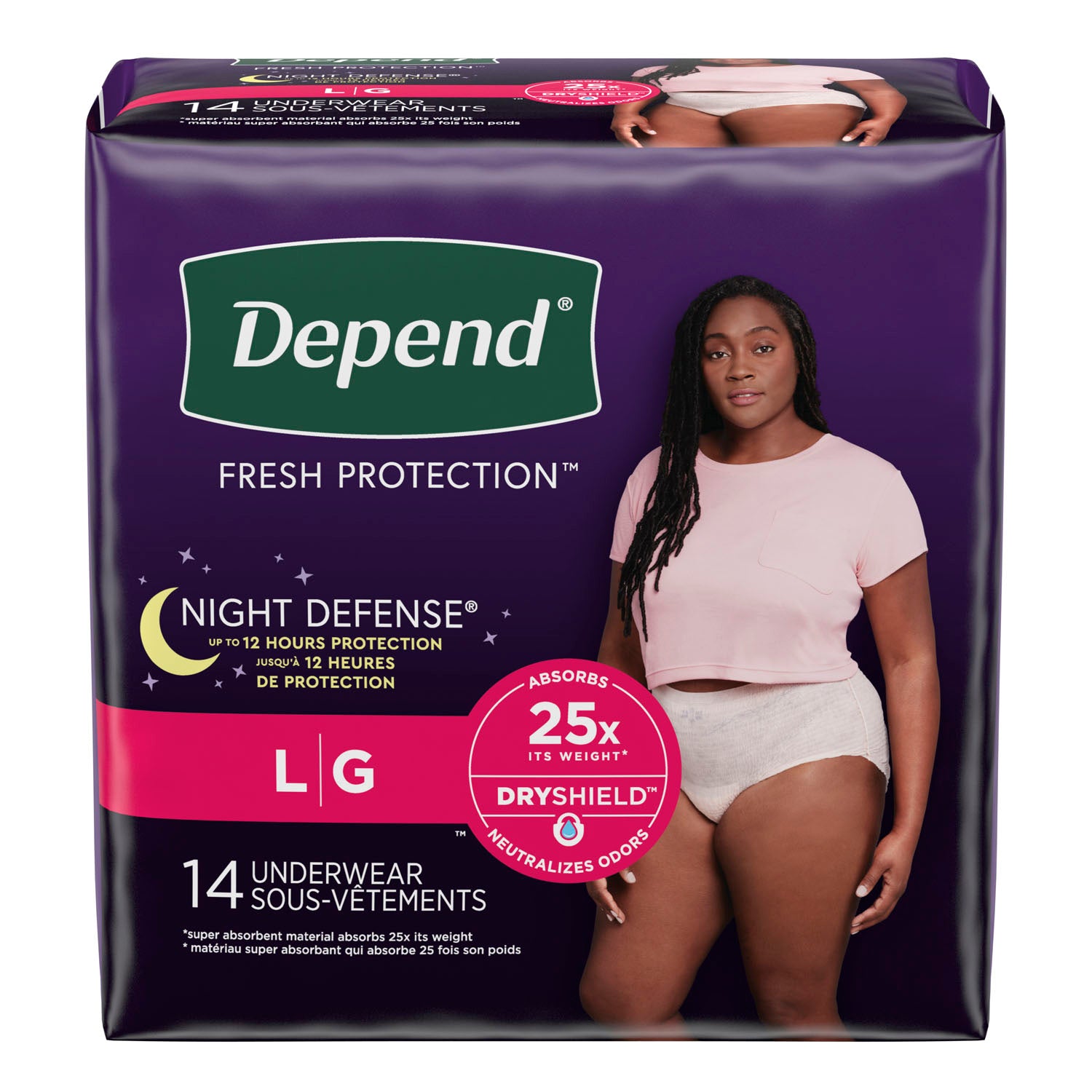 51702 - Kimberly-Clark Consumer - Undergarment, Large, Peach, 14/pk, 4 pk/cs (40 cs/plt) (US Only)    , cs