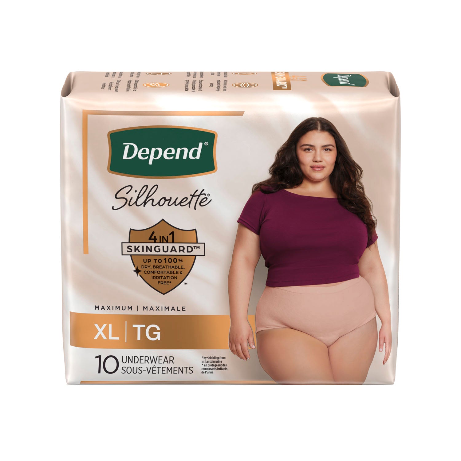 55425 - Kimberly-Clark Consumer - Silhouette Underwear, Female, Max Absorbency, Pink, X-Large, 10/pk, 2pk/cs (US Only)    , cs