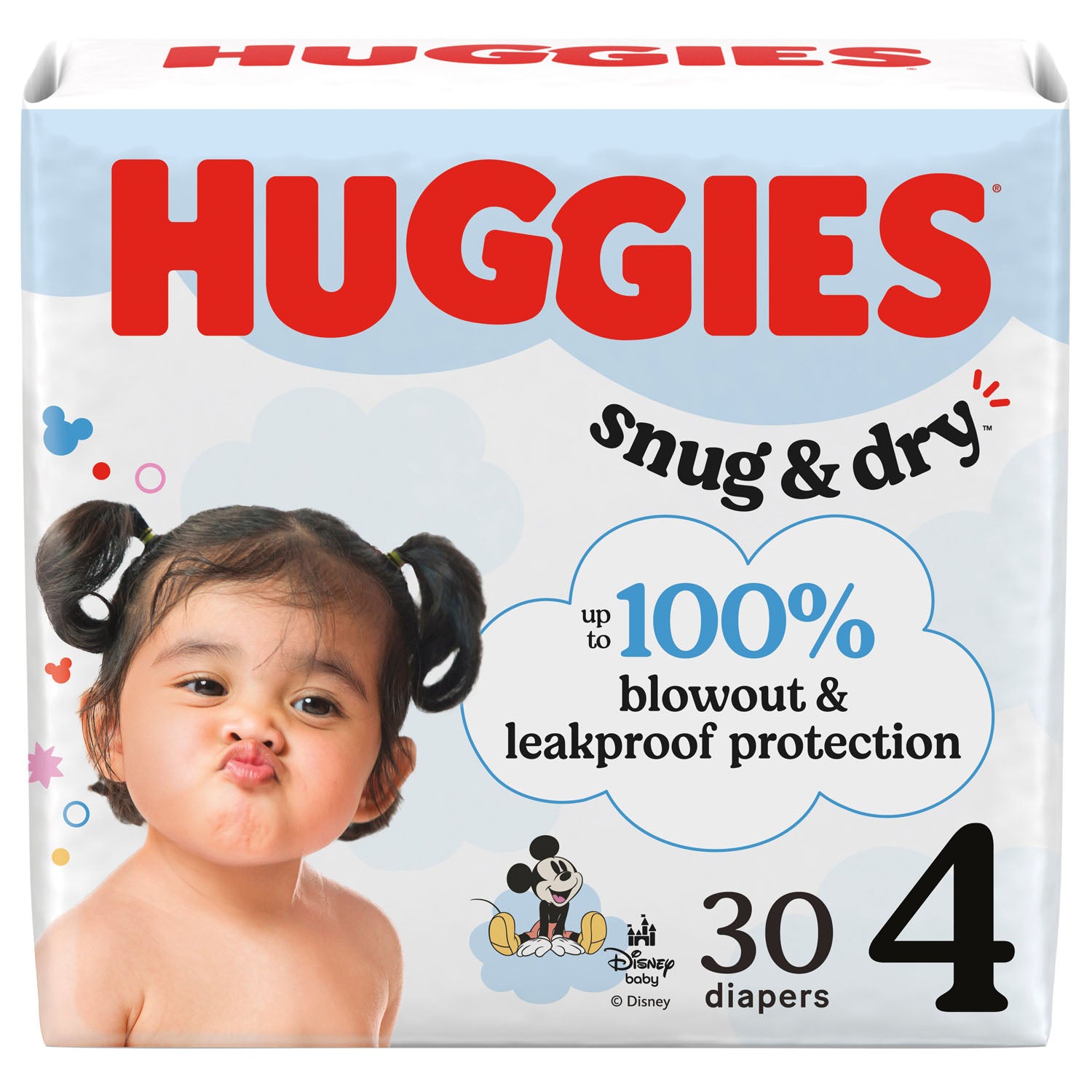 56427 - Kimberly-Clark Consumer - Diaper, Huggies Snug & Dry, Size 4, Jumbo Pack, 30/pk, 4 pk/cs (US Only)    , cs