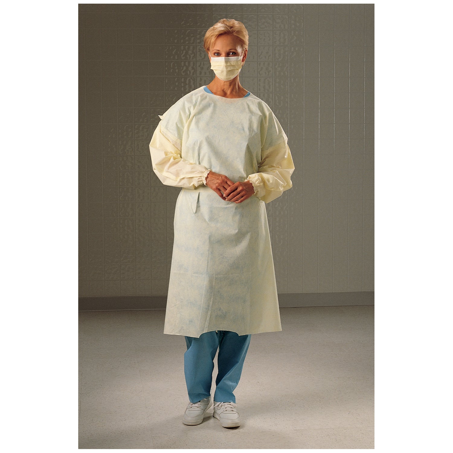 69129 - O&M Halyard - Cover Gown, Yellow, X-Large, 100/cs (US Only)    , cs