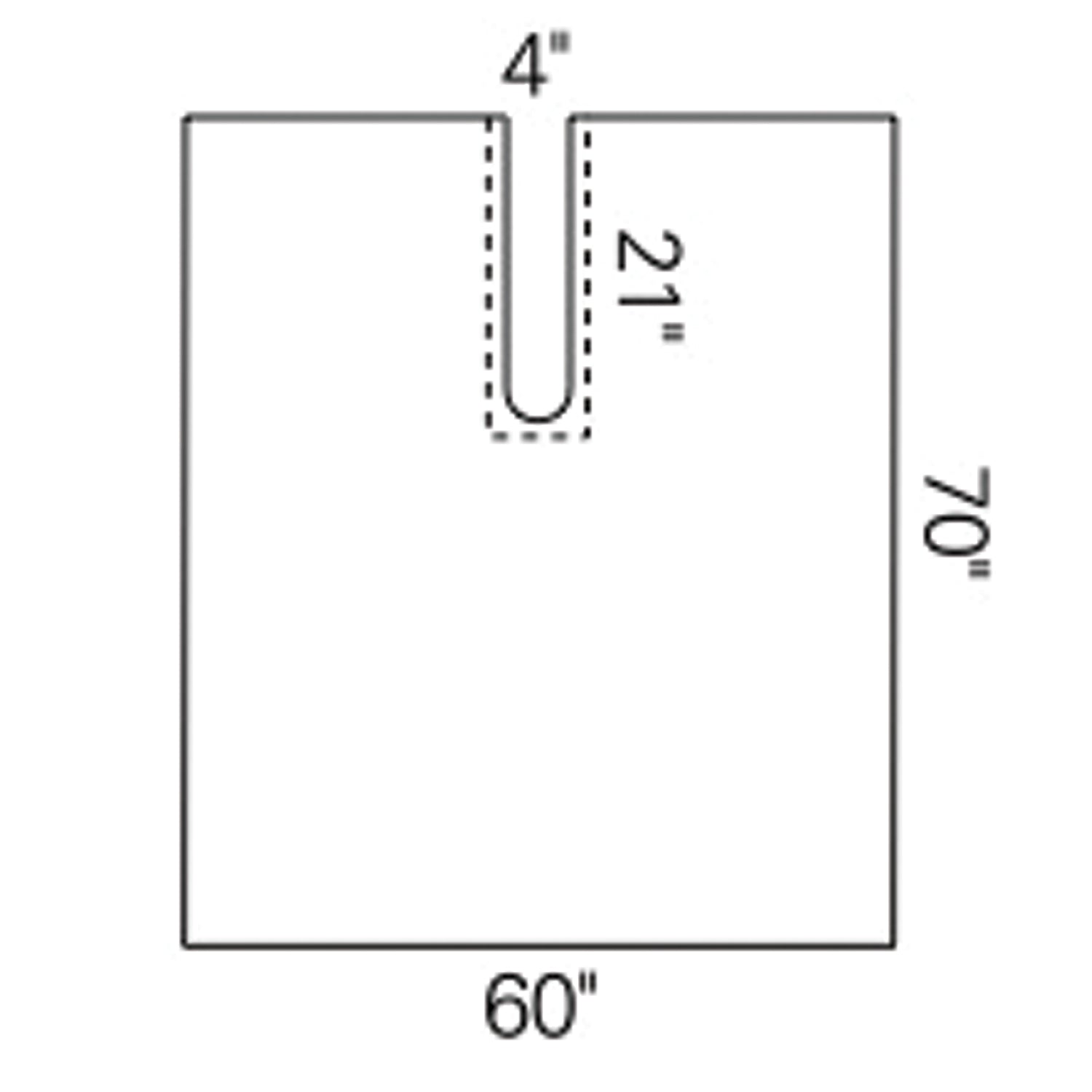 89331 - O&M Halyard - Impervious Split Drape, 60" x 70", 4" x 20" Split, Sterile, 42/cs (US Only)    , cs