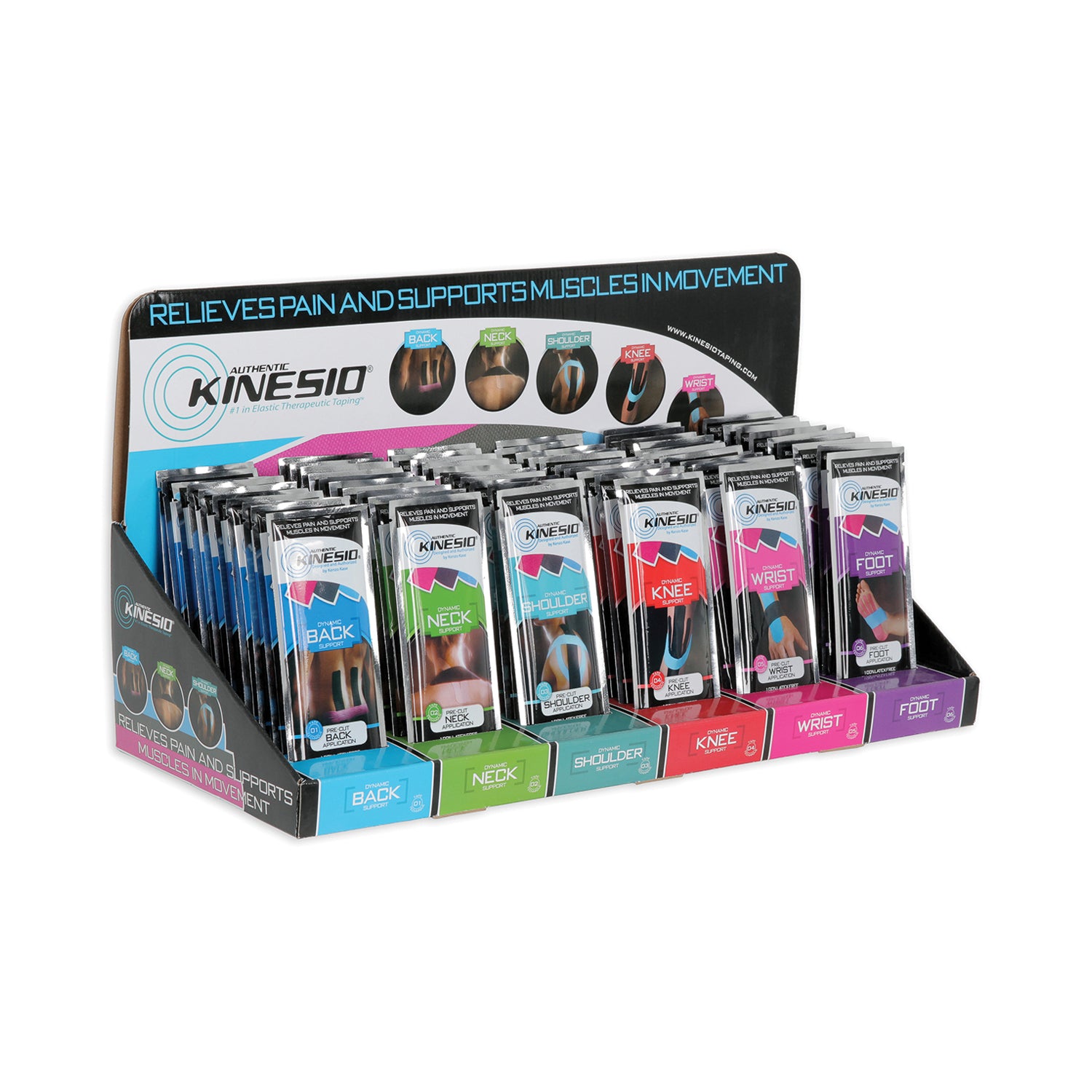 PCSTARTER1 - Kinesio Holding Corporation - Pre Cut Starter Set with Display, 10 of ea app/cs  (Products cannot be sold on Amazon.com or any other 3rd party platform) (020797)    , cs
