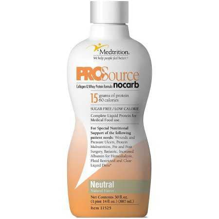 747071 - ProSource - ProSource NoCarb Oral Supplement Neutral Flavor Liquid 30 oz. Bottle, 11525, Case of 4, (CS)