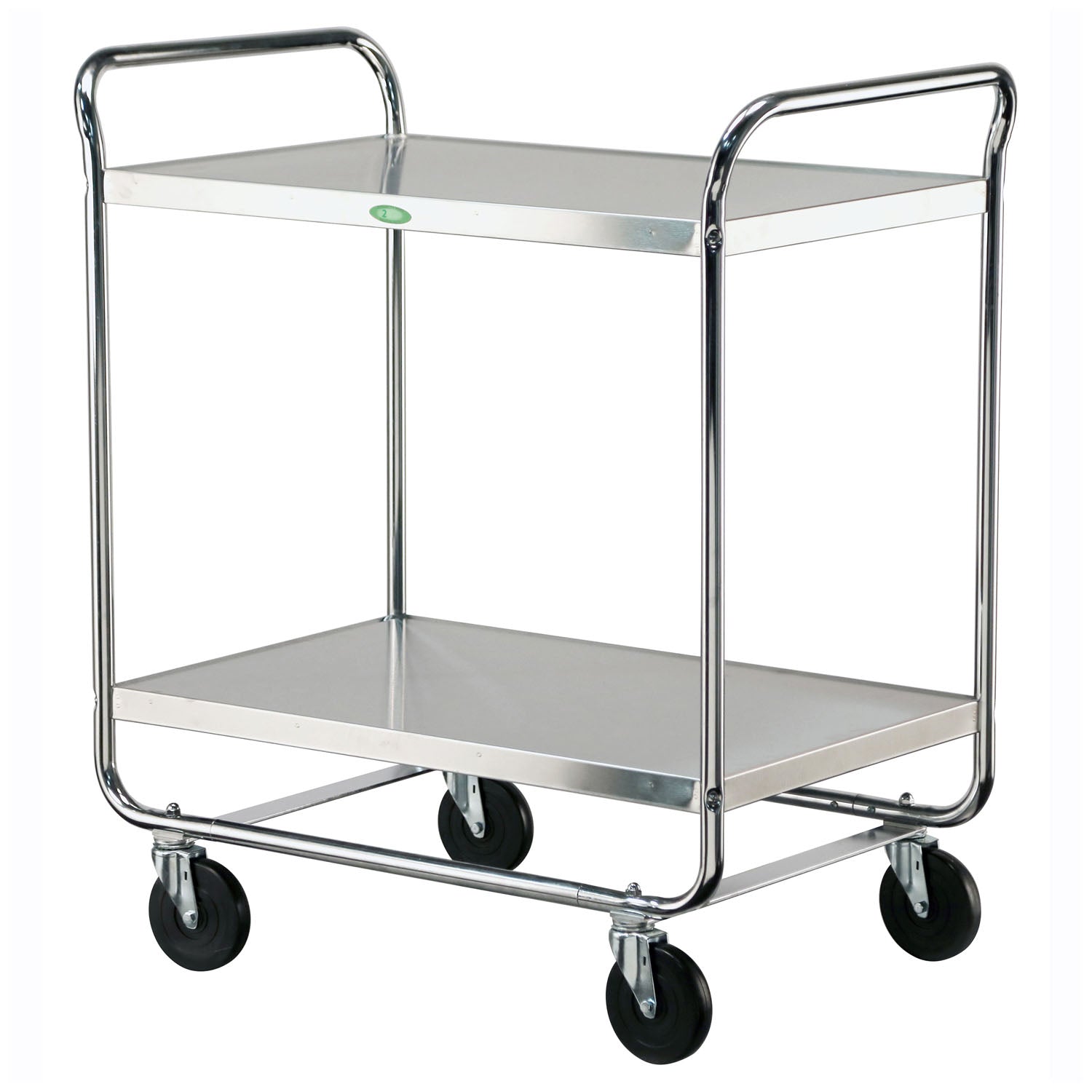 492 - Lakeside Manufacturing, Inc. - Medium Duty Cart, 2 Shelves, 23"W x 36"L x 40 1/8"H, 500 lb Capacity, 5" Swivel Casters, Chrome Plated Legs/ Frame, 21" x 33" Shelf, 21½" Clearance (DROP SHIP ONLY)    , ea