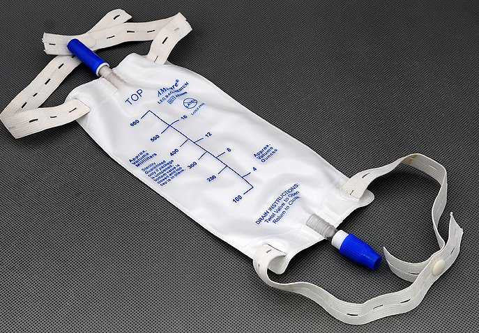 630497 - Amsino - Urinary Drain Bag AMSure Anti-Reflux Valve, Twist Drain Valve 900 mL AS309N Case of 48, (CS)