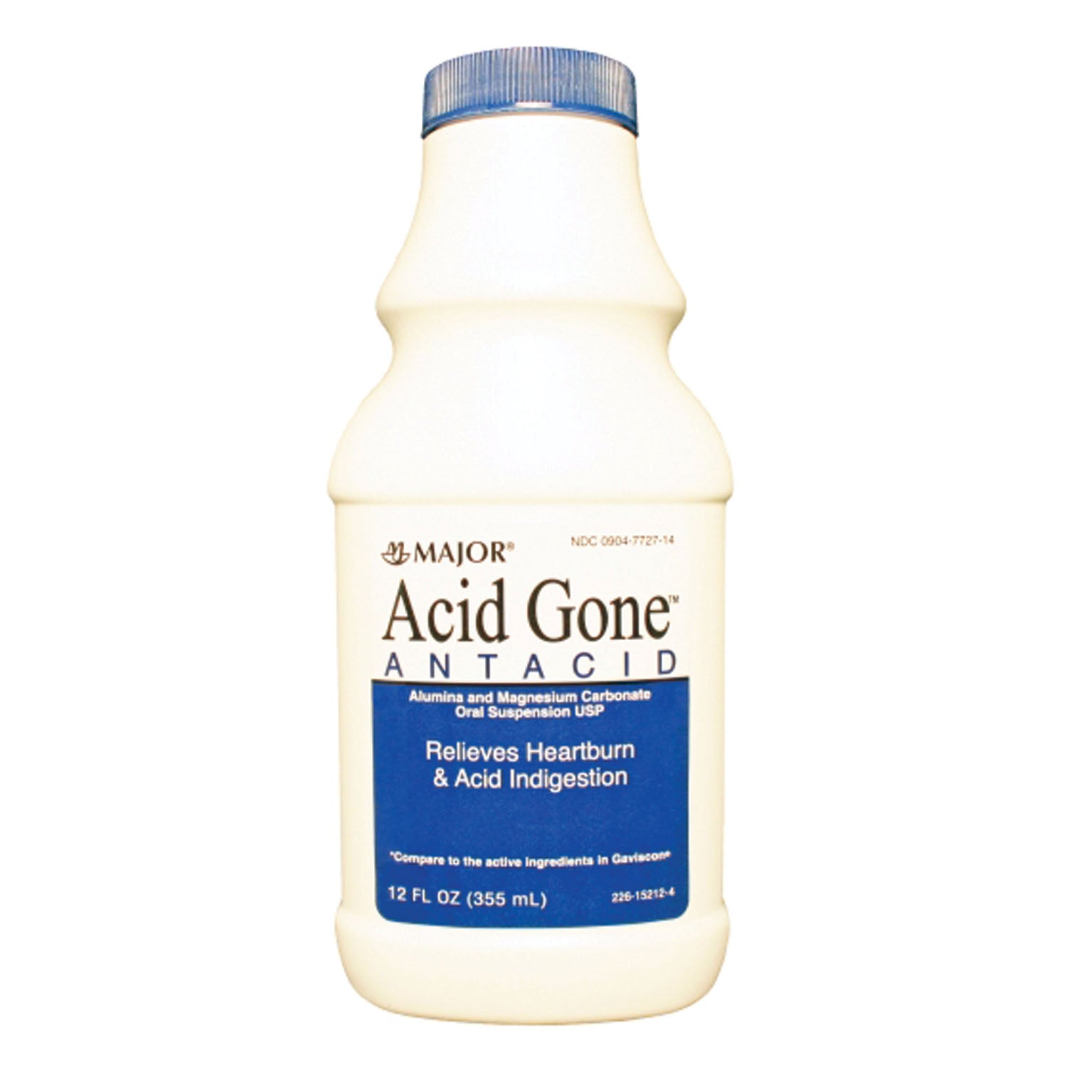 264978 - Major Pharmaceuticals - Acid Gone, líquido, 12 oz, comparar con Gaviscon®, NDC# 00904-7727-14 (solo EE. UU.) (Los productos no se pueden vender a tiendas minoristas o minoristas en línea como Amazon, Walmart, eBay, Alibaba, etc.) , ea