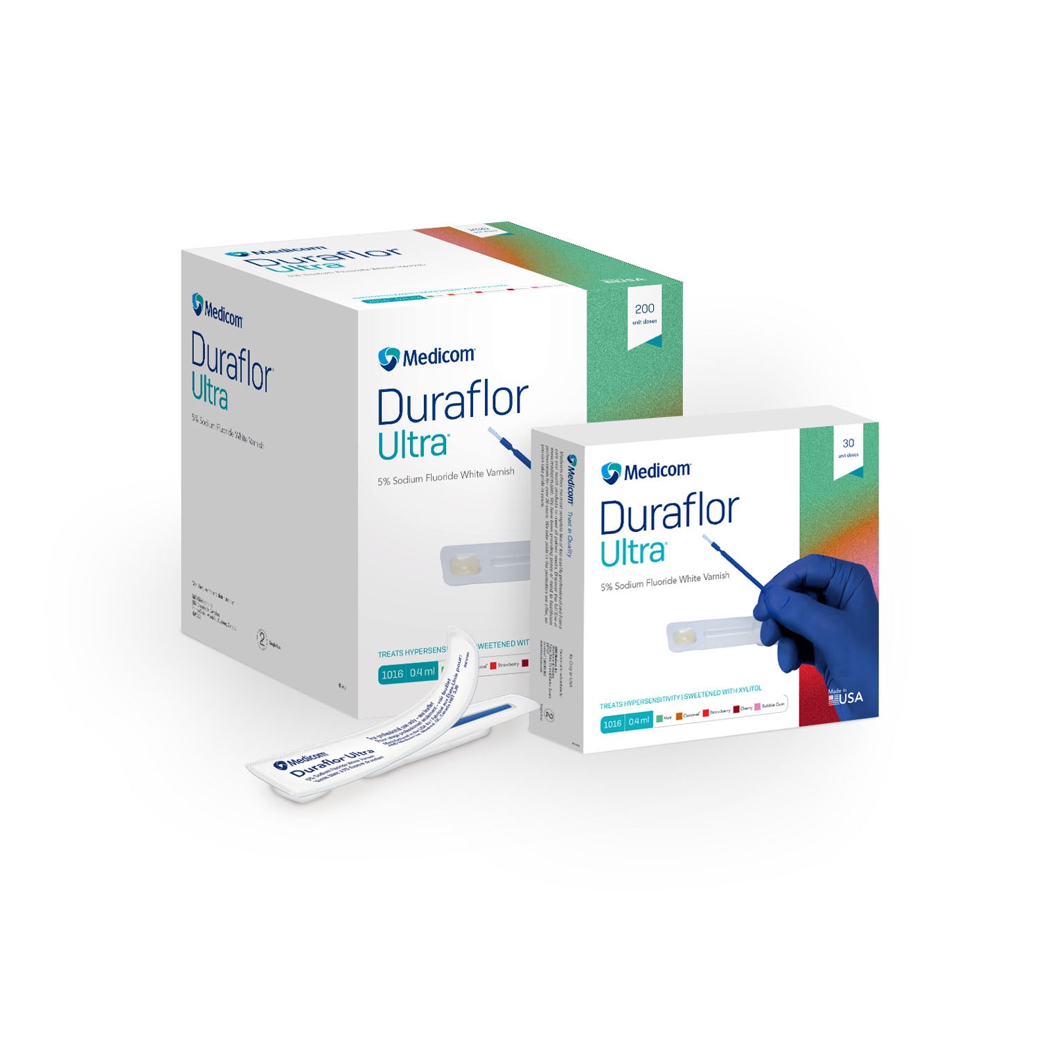 1016-BG200 - Medicom, Inc. - Sodium Fluoride Varnish, Bubble Gum, 0.4mL Unit Dose, 200/cs (Not Available for sale into Canada)    , cs