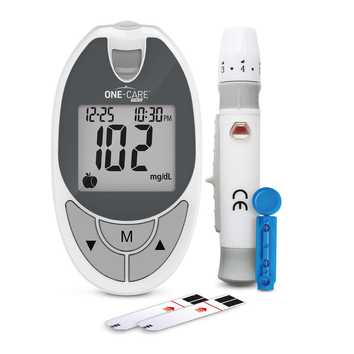 4006 - MediVena - Kit de monitoreo de glucosa, para autoevaluación, incluye: (1) medidor, (1) dispositivo de punción, (10) lancetas, (10) tiras, instrucciones de uso, 1 kt/caja, caja