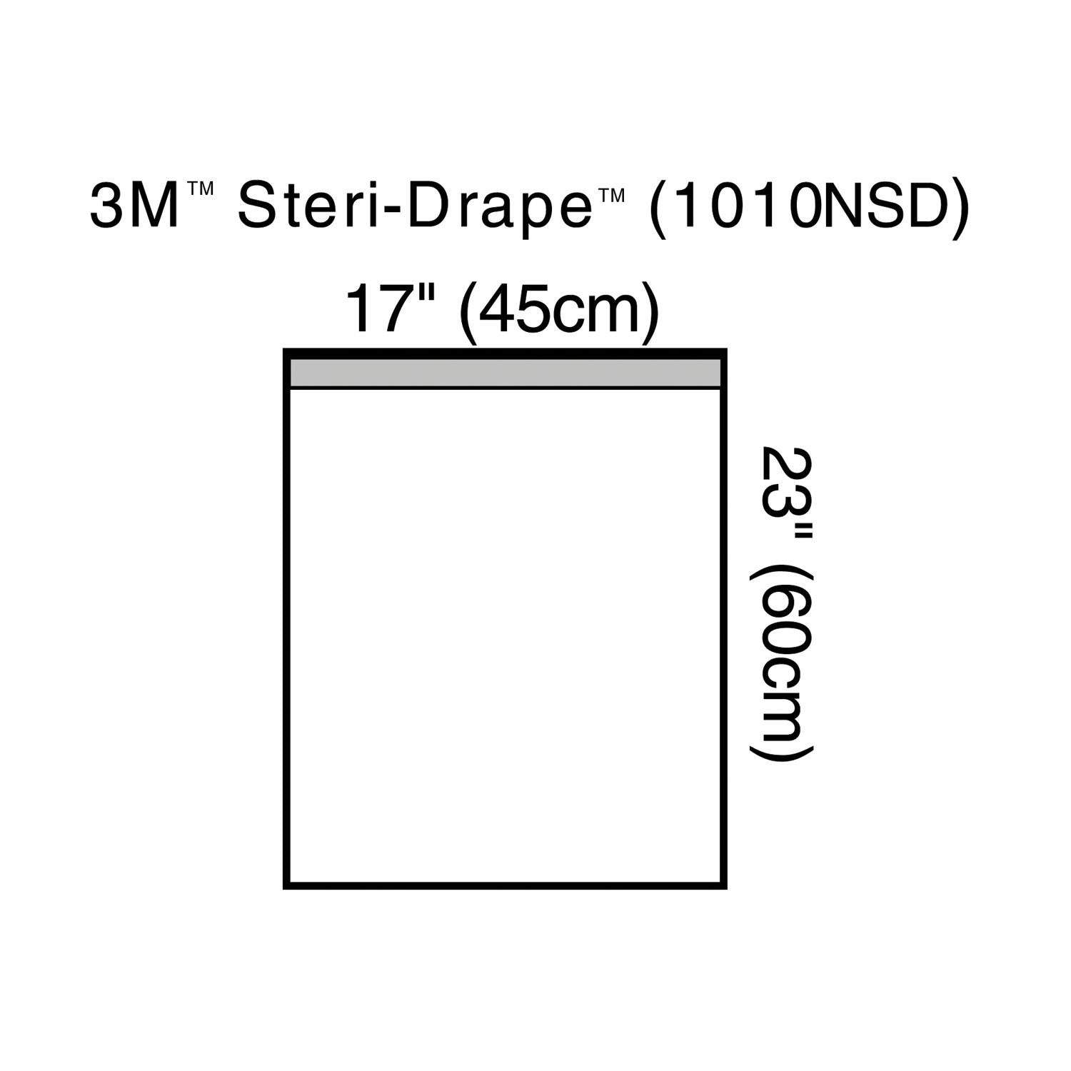 1010NSD - Solventum Corporation - Towel Drape, Large, 17" x 23", Non-Sterile, Clear Plastic, Adhesive Strip, 100/cs (Continental US+HI Only)    , cs