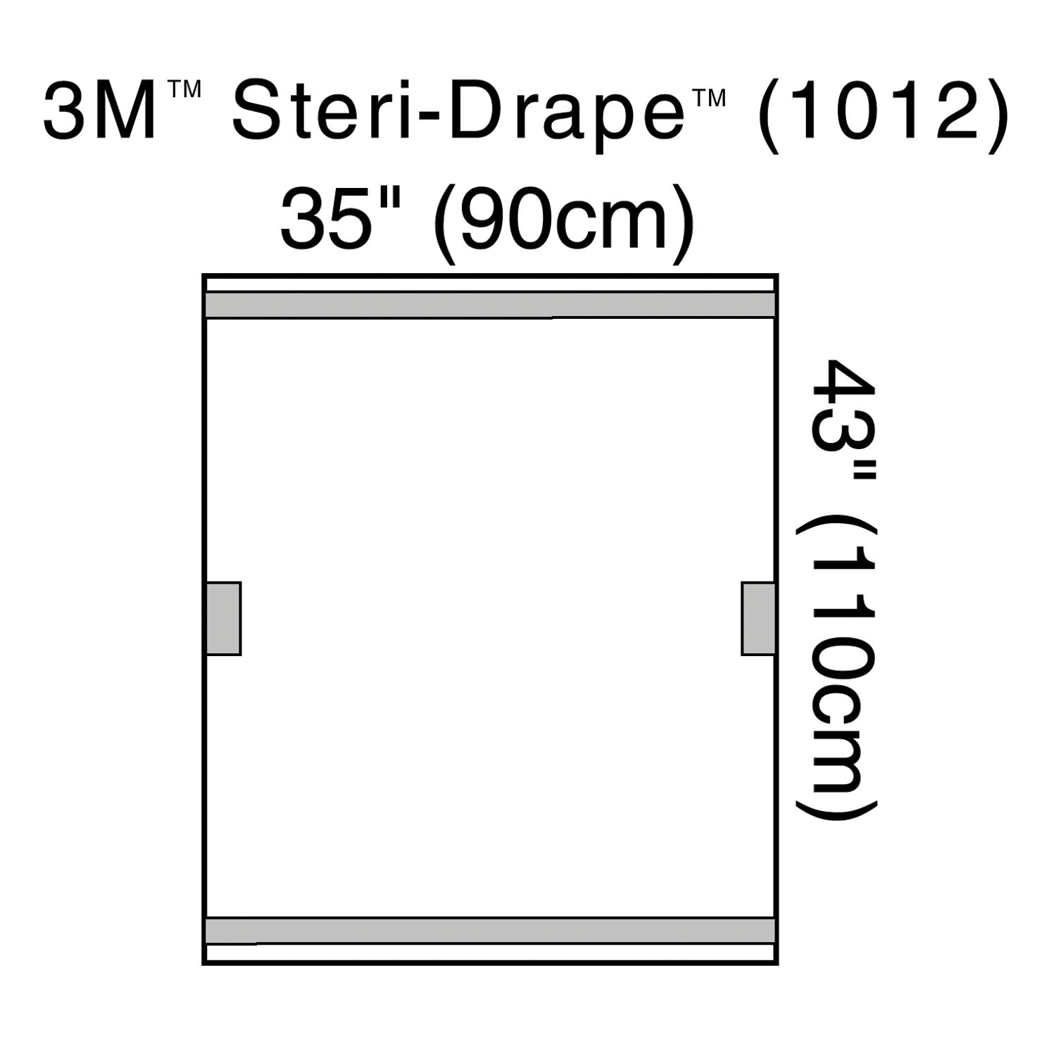 1012 - Solventum Corporation - Fluoroscope Drape, 35" x 43", Transparent, 2 Adhesive Strips & 2 Adhesive Patches, 10/bx, 4 bx/cs (Continental US+HI Only)    , cs