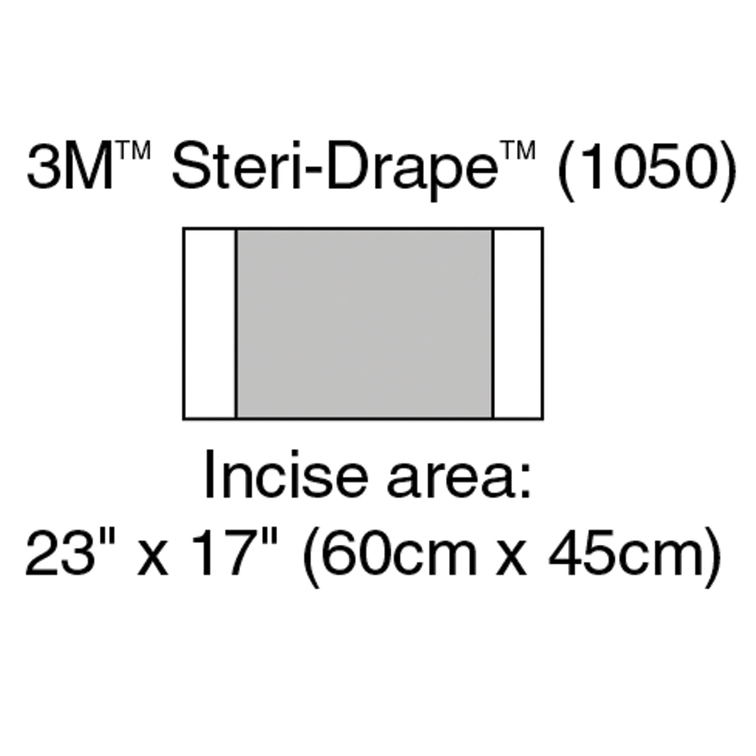 1050 - Solventum Corporation - Incise Drape, Overall 32" x 17", Incise 23" x 17", 10/bx, 4 bx/cs (Continental US+HI Only)    , cs