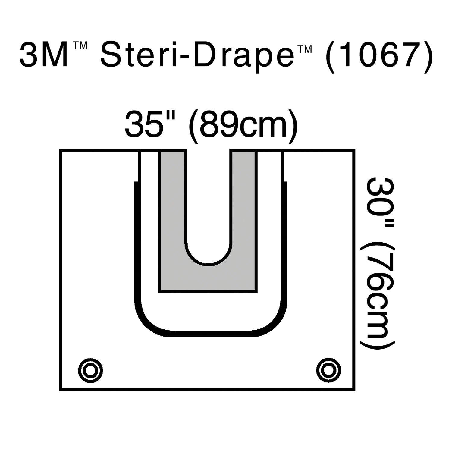1067 - Solventum Corporation - U-Drape, 30" x 35", U-Pouch Aperture with Adhesive, 2 Exit Ports, 5/bx, 4 bx/cs (Continental US+HI Only)    , cs