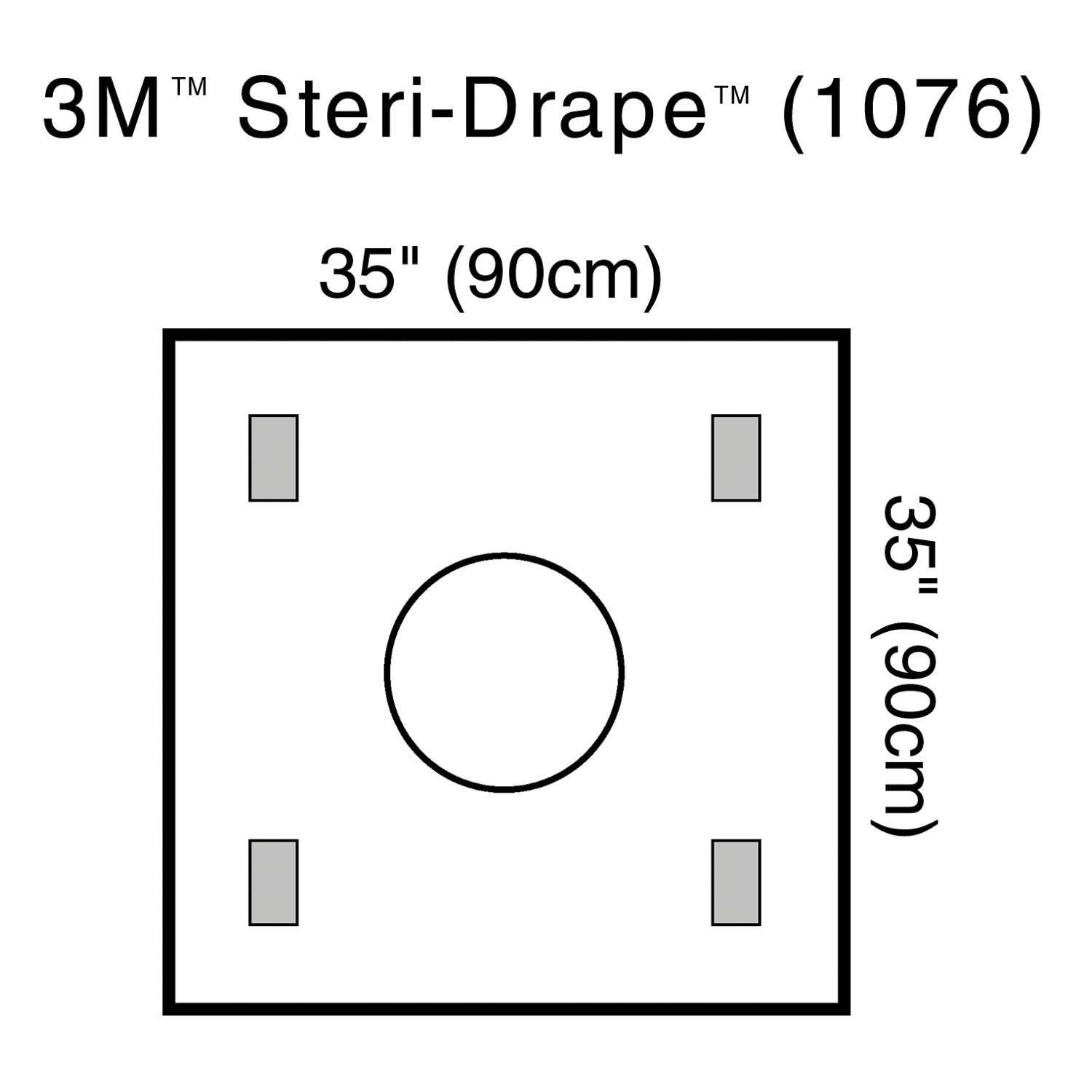 1076 - Solventum Corporation - Steri-Drape Wound Edge Protector, 4 Adhesive Patches, 10/bx, 4 bx/cs (Continental US+HI Only)    , cs