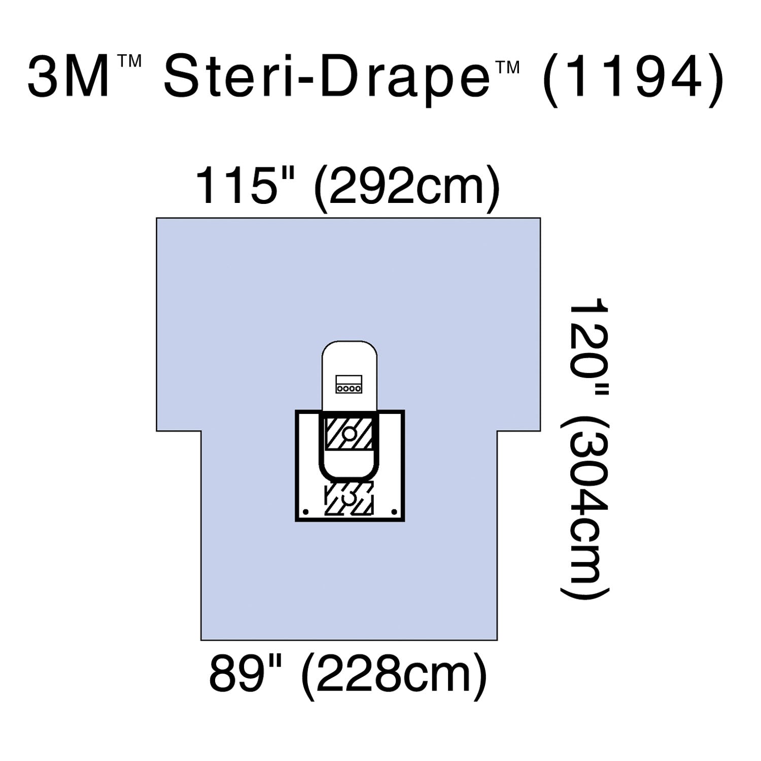 1194 - Solventum Corporation - Arthroscopy Sheet, Fluid Collection Pouch, 89" x 120", 2 Exit Ports, Tube & Cord Organizer, 3M Biocade Fabric, 5/cs (Continental US+HI Only)    , cs