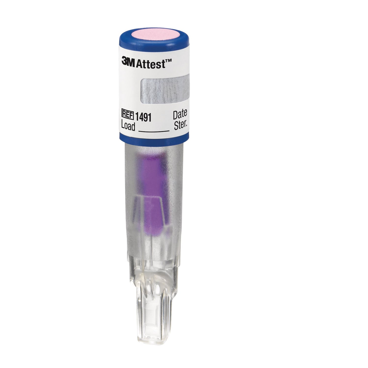 1491 - Solventum Corporation - Super Rapid Readout Biological Indicator, 24-Minute Readout for 132°C (270°F) and 135°C (275°F) 3-Minute and 10-Minute Gravity-Displacement Steam Sterilization Cycles, Blue Cap, 50/bx, 4 bx/cs (Continental US+HI Only)   , c