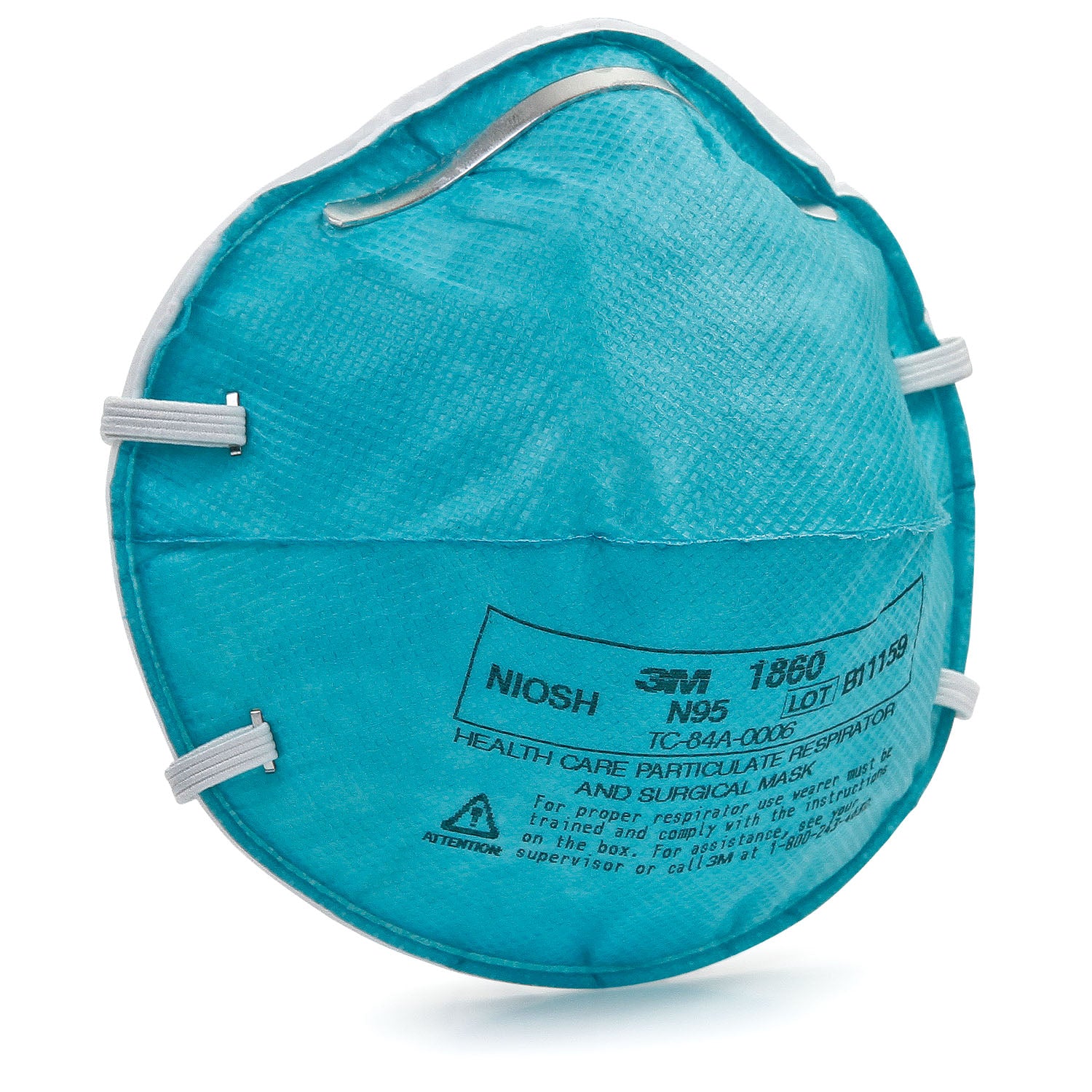 1860 - 3M Personal Safety Division - Regular Particulate Respirator Mask Cone Molded, 20/bx, 6 bx/cs (Continental US+HI Only) (Item on Manufacturer Backorder - Inventory Limited when Available)    , cs