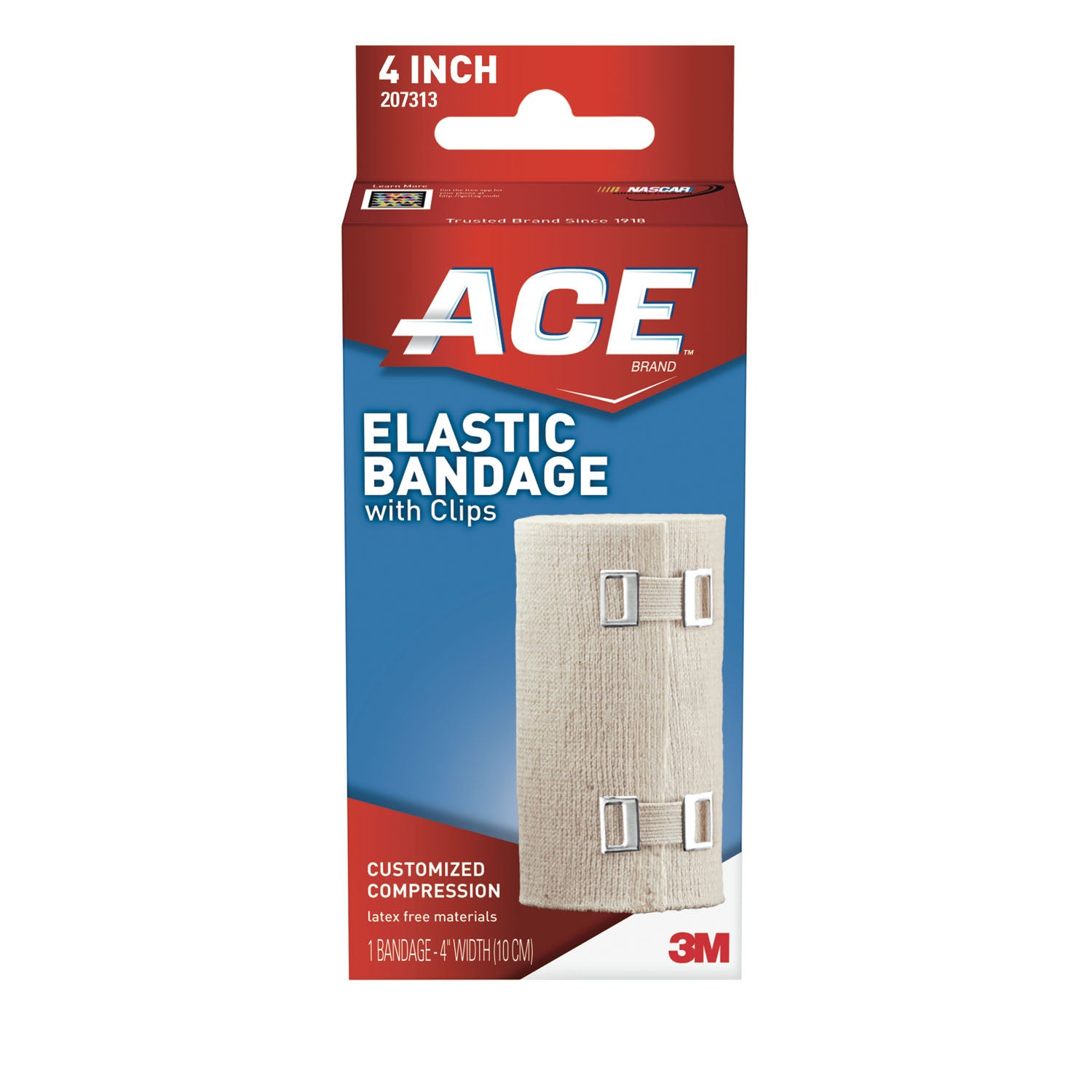 207313 - 3M Personal Safety Division - 4" Elastic Bandage with Clips, 72/cs (Continental US+HI Only)    , cs
