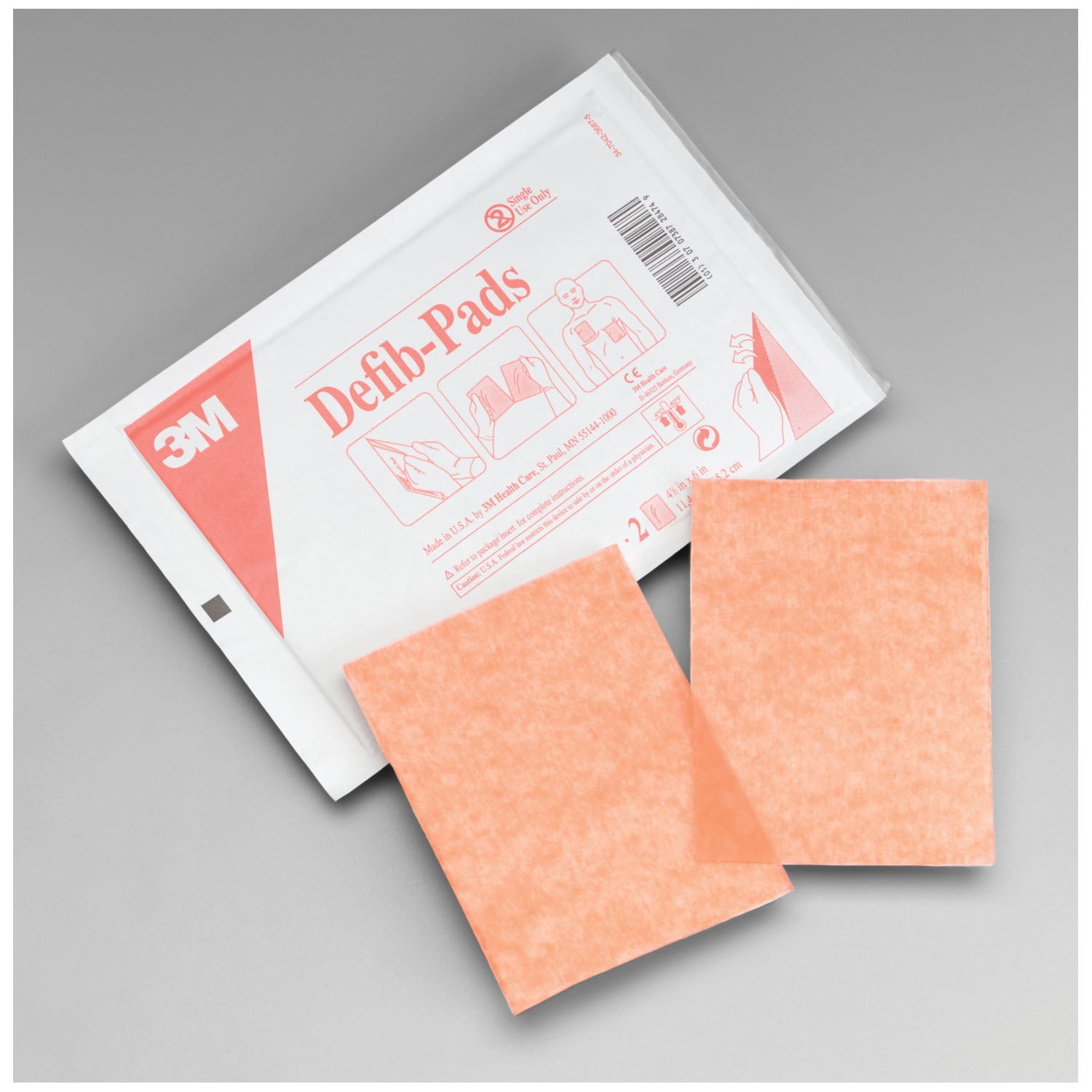 2345N - Solventum Corporation - Defib Pad, 4½" x 4½", 2/pk, 10 pk/bx, 10 bx/cs (Continental US+HI Only)    , cs