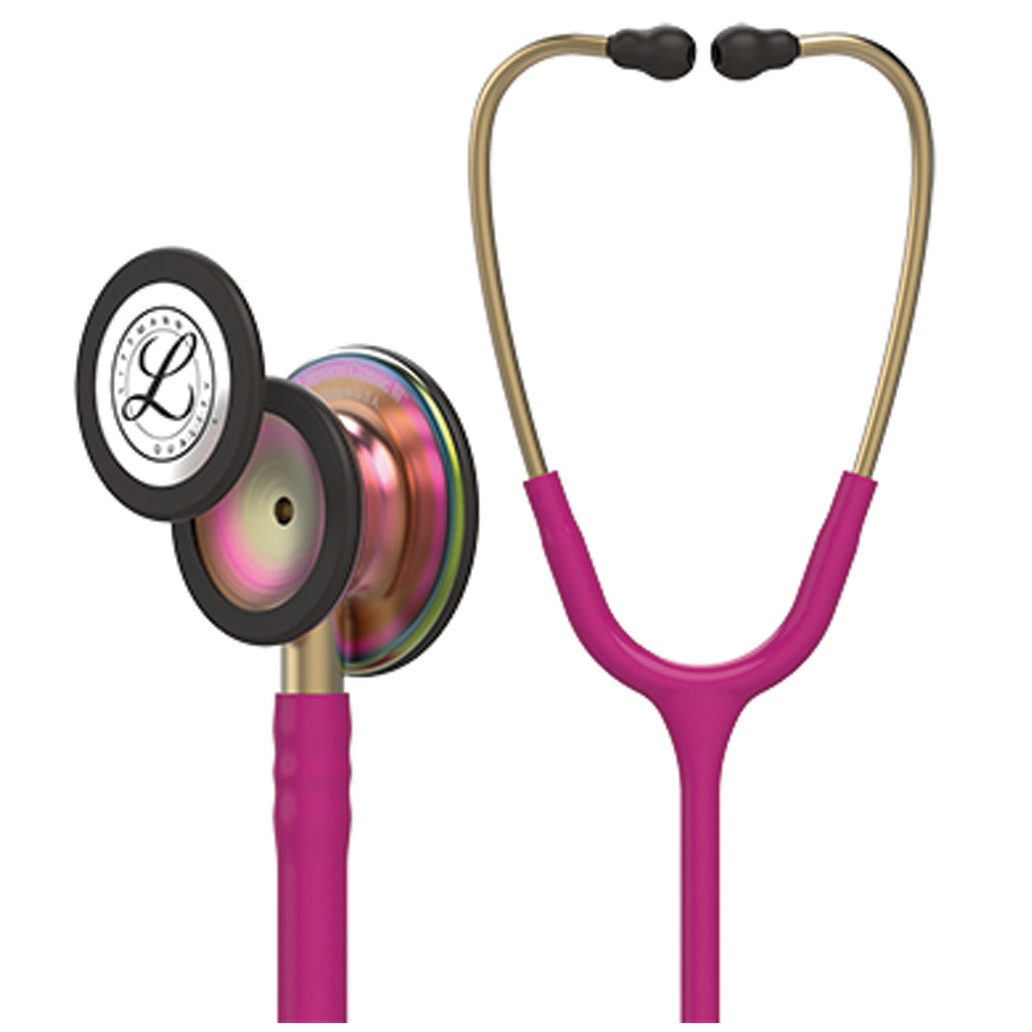 5806 - Solventum Corporation - Stethoscope, Rainbow Finish, Raspberry Tube, 27" (Continental US+HI Only) (Littmann items are only available for sale online by distributors authorized by 3M Littmann)    , ea
