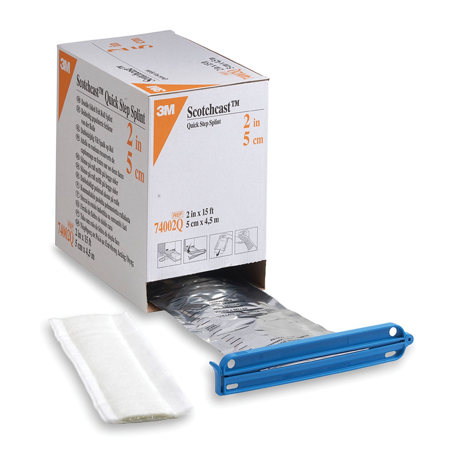74002Q - Solventum Corporation - Felt Splint, 2" x 15 ft Roll, 1 rl/bx, 2 bx/cs (Continental US+HI Only)    , cs