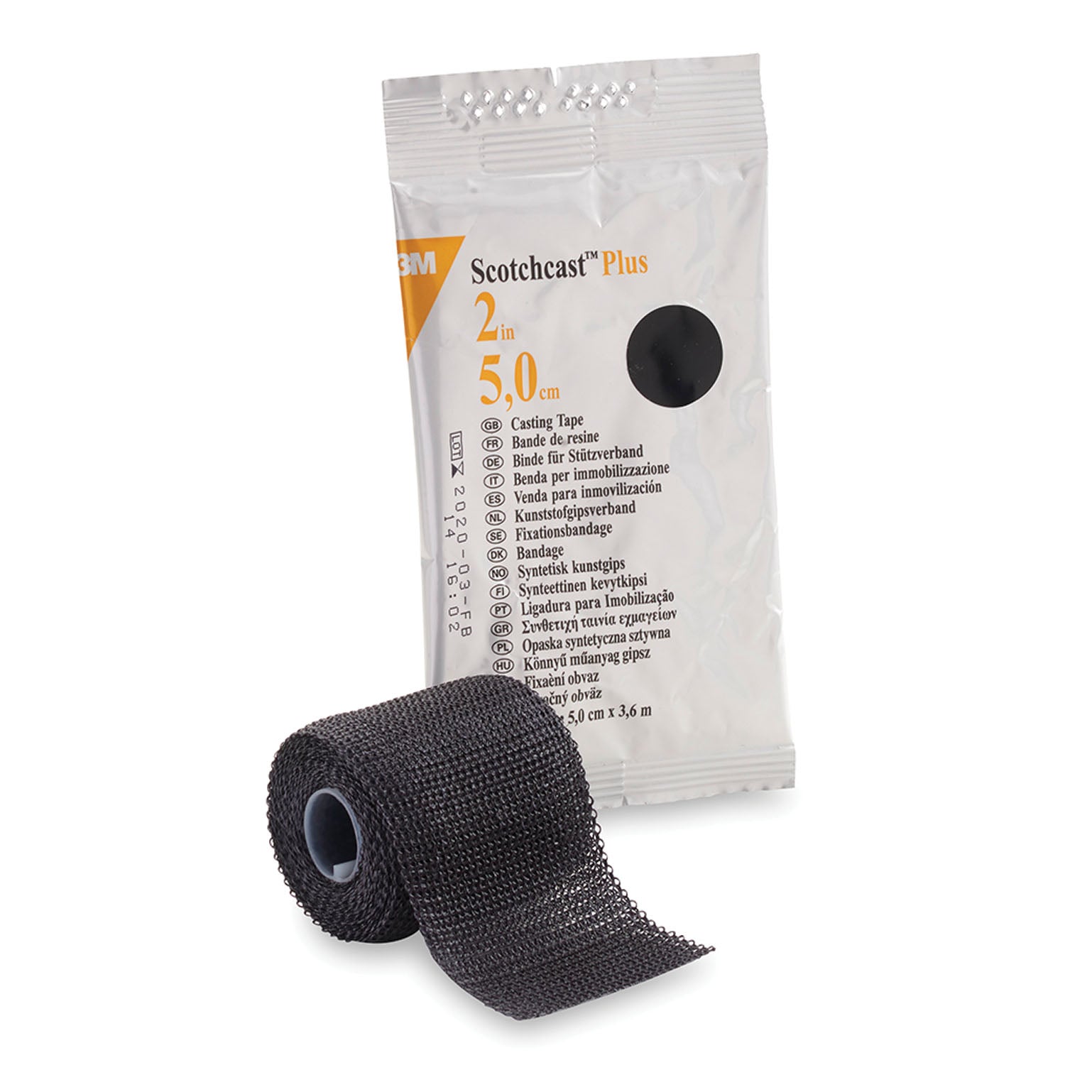 82002A - Solventum Corporation - Plus Casting Tape, 2" x 4 yds, Black, 10/cs (Continental US+HI Only)    , cs