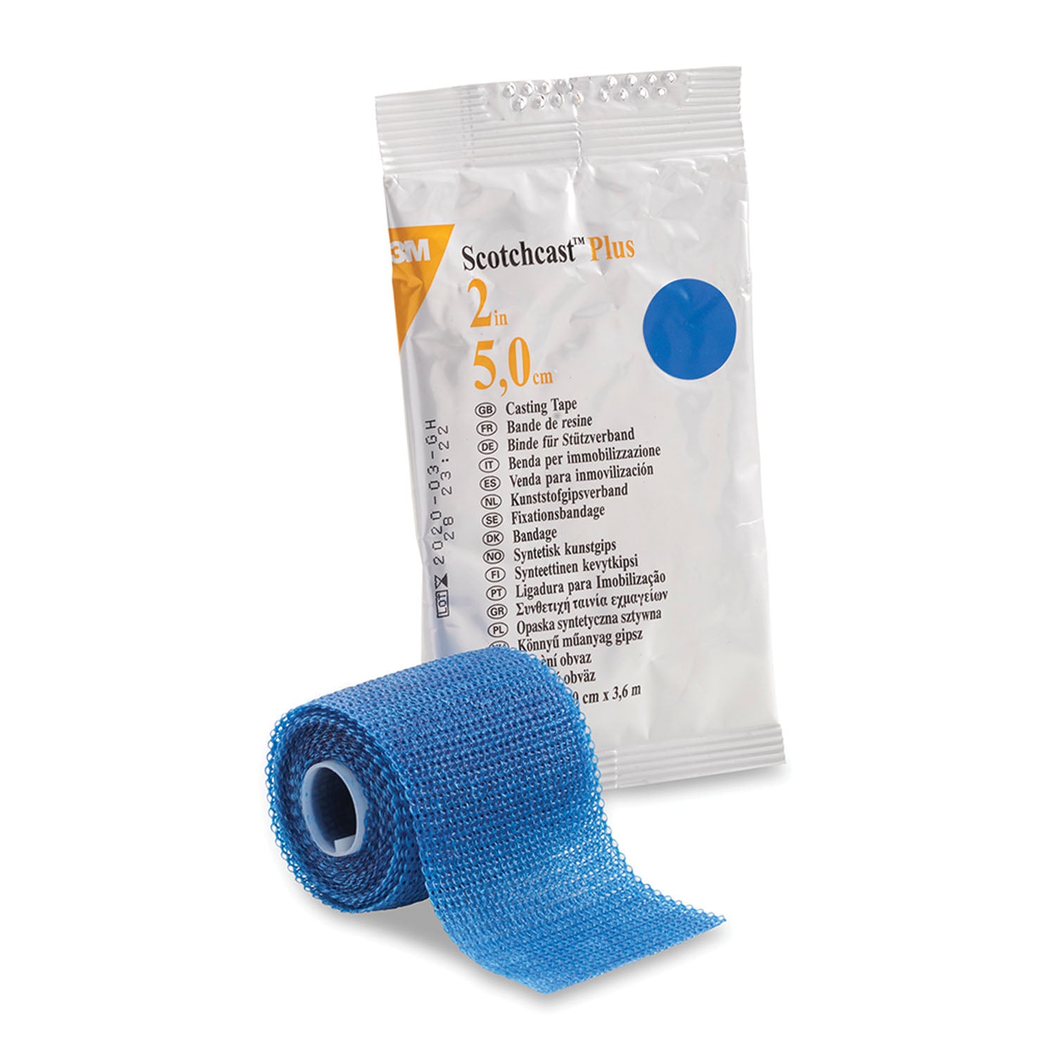 82002B - Solventum Corporation - Plus Casting Tape, 2" x 4 yds, Blue, 10/cs (Continental US+HI Only)    , cs