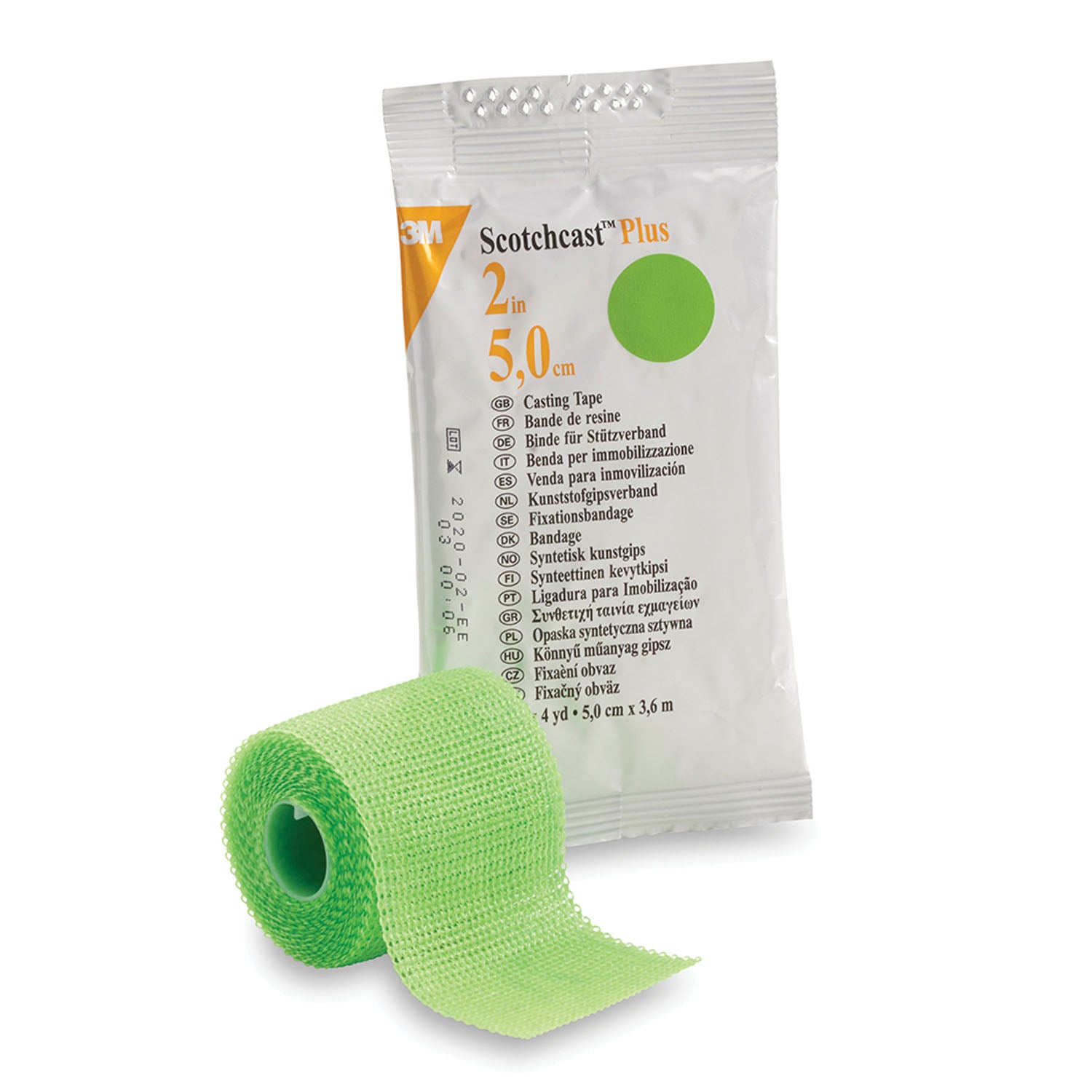 82002V - Solventum Corporation - Plus Casting Tape, 2" x 4 yds, Bright Green, 10/cs (Continental US+HI Only)    , cs