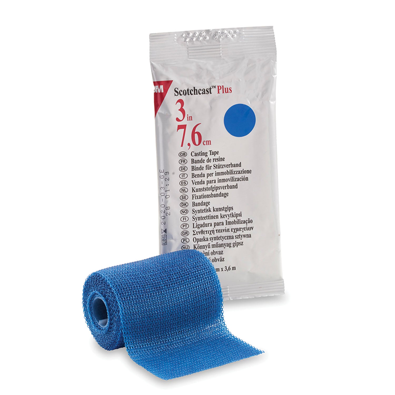 82003B - Solventum Corporation - Plus Casting Tape, 3" x 4 yds, Blue, 10/cs (Continental US+HI Only)    , cs