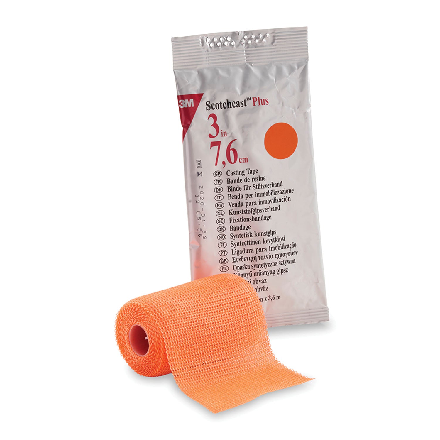 82003W - Solventum Corporation - Plus Casting Tape, 3" x 4 yds, Bright Orange, 10/cs (Continental US+HI Only)    , cs