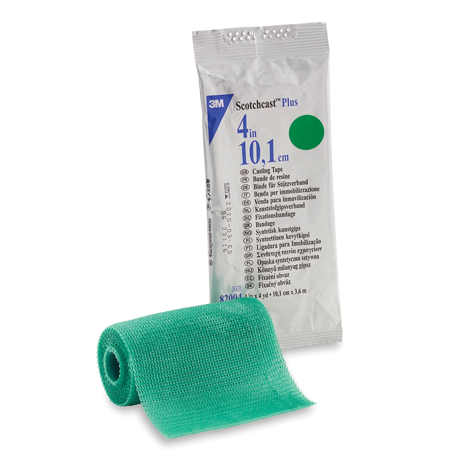 82004G - Solventum Corporation - Plus Casting Tape, 4" x 4 yds, Green, 10/cs (Continental US+HI Only)    , cs