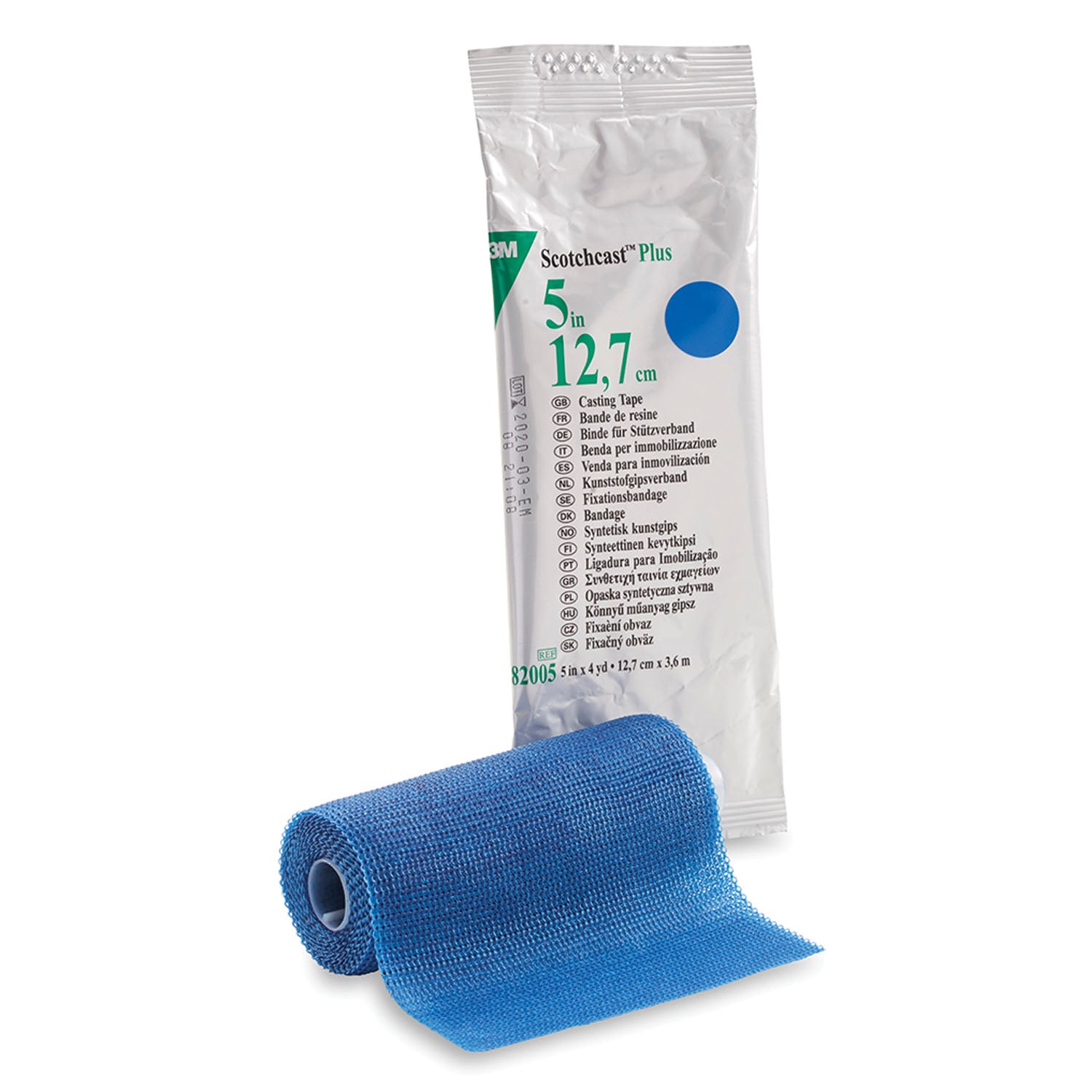 82005B - Solventum Corporation - Plus Casting Tape, 5" x 4 yds, Blue, 10/cs (Continental US+HI Only)    , cs