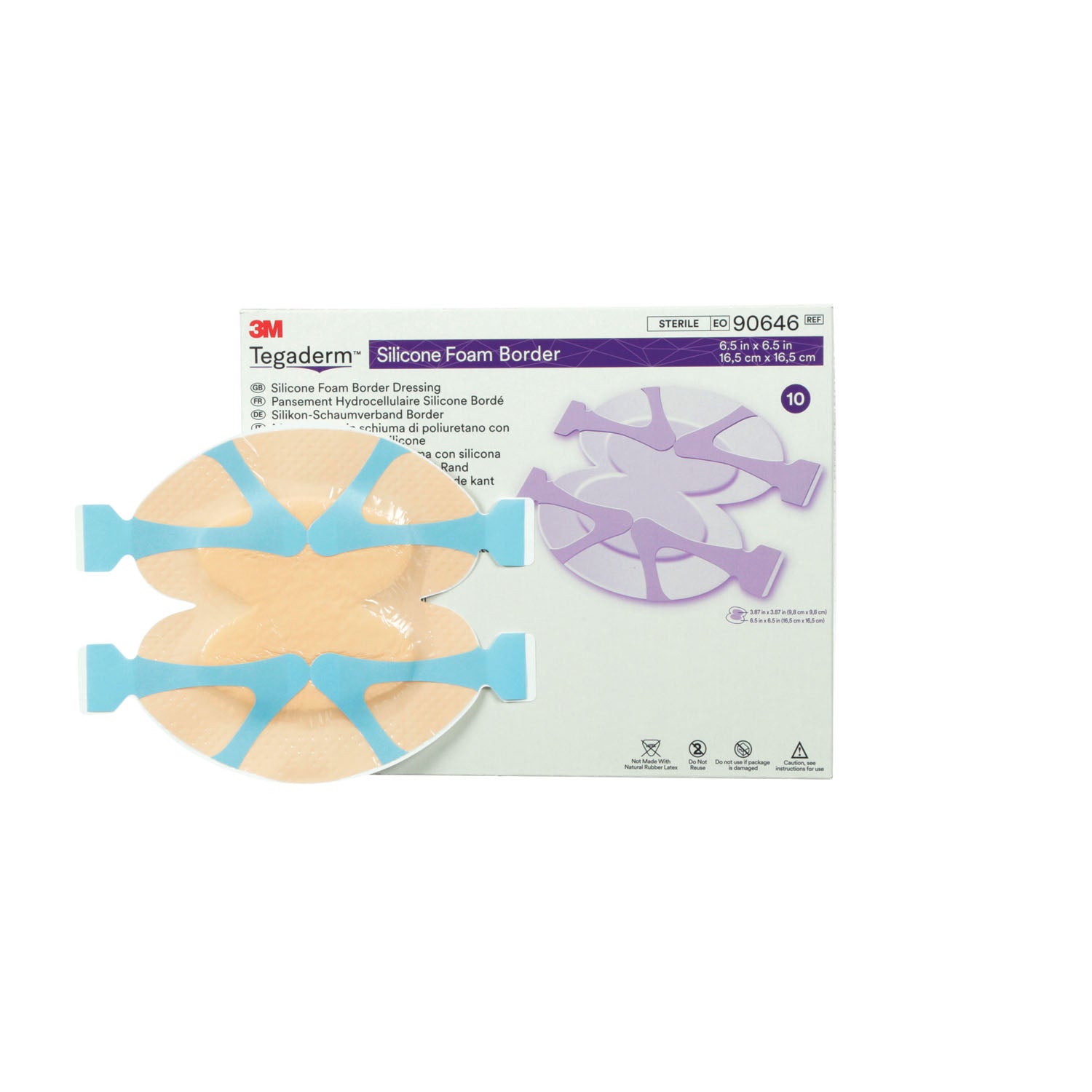 90646 - Solventum Corporation - Heel & Contour Dressing, 6" x 6", 5/bx, 4 bx/cs (Continental US+HI Only) (Item is Short-Dated & Non-Returnable)    , cs