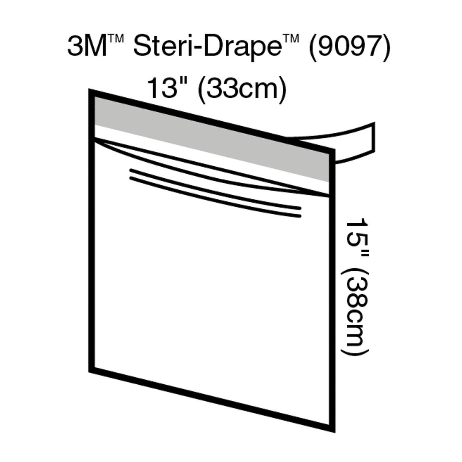 9097 - Solventum Corporation - Bolsa para instrumentos Steri-Drape™, 13" x 15", grande, de plástico transparente, 100/caja, 2 cajas/caja (solo EE. UU. continental e HI), caja