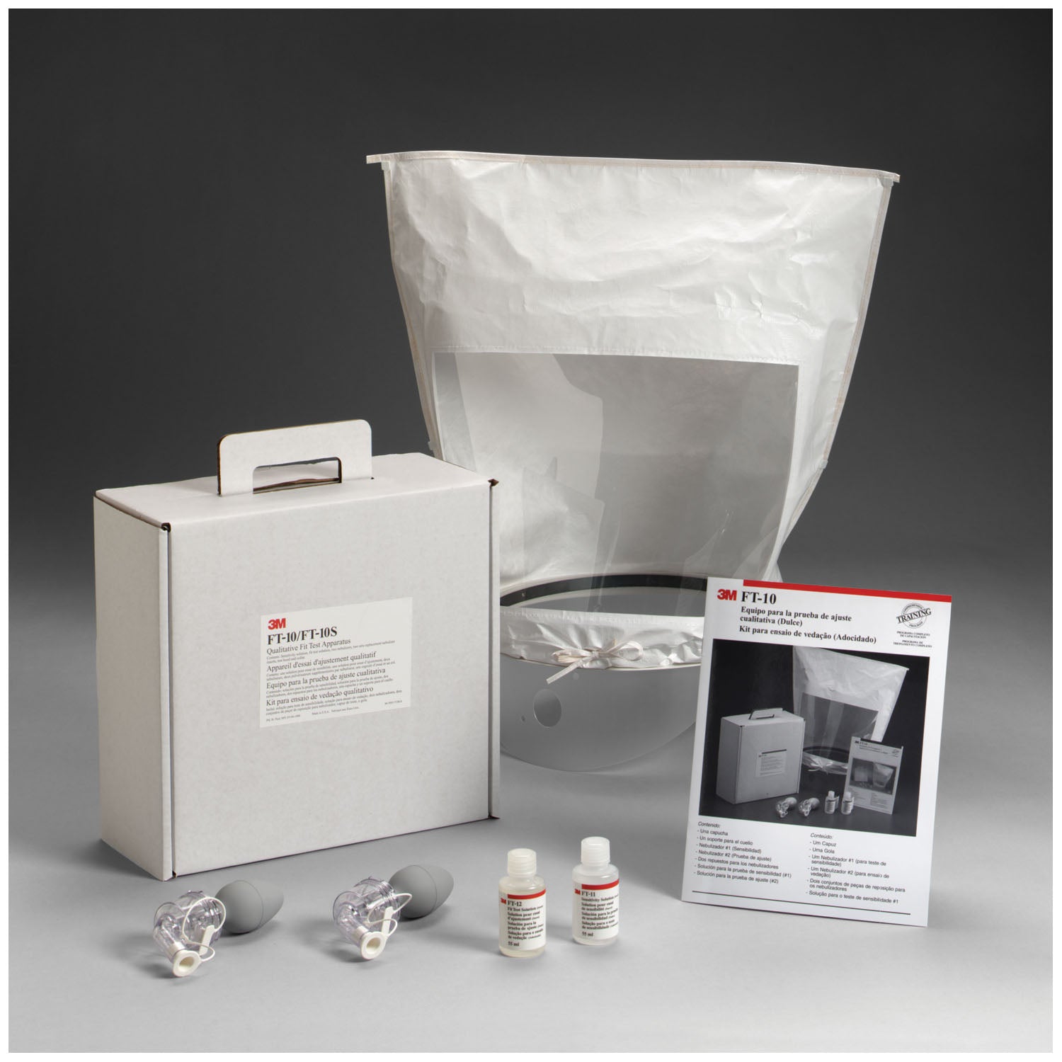 FT-10 - 3M Personal Safety Division - Qualitative Fit Test Apparatus, Sweet, Includes: FT-11, FT-12, FT-14, FT-15, & (2) Ft-13 1/cs (Continental US+HI Only)    , cs
