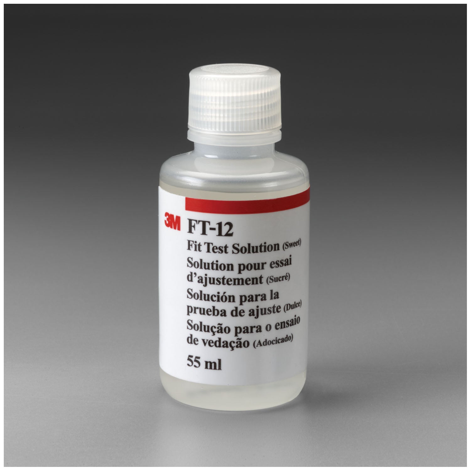 FT-12 - 3M Personal Safety Division - Fit Test Solution, Sweet, 55ml Bottle, 6/cs (Continental US+HI Only)    , cs