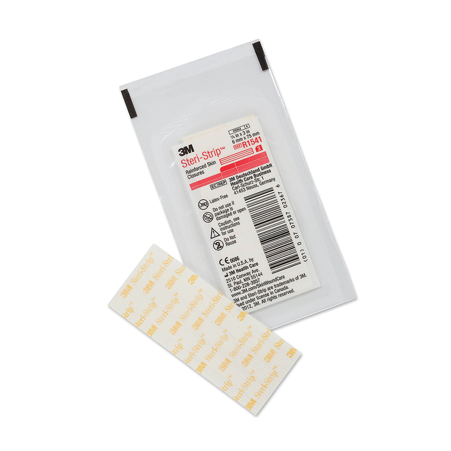 R1541 - Solventum Corporation - 加強型皮膚縫合線，¼英寸 x 3英寸，3/袋，50袋/盒，4盒/箱（僅限美國大陸及夏威夷），箱裝