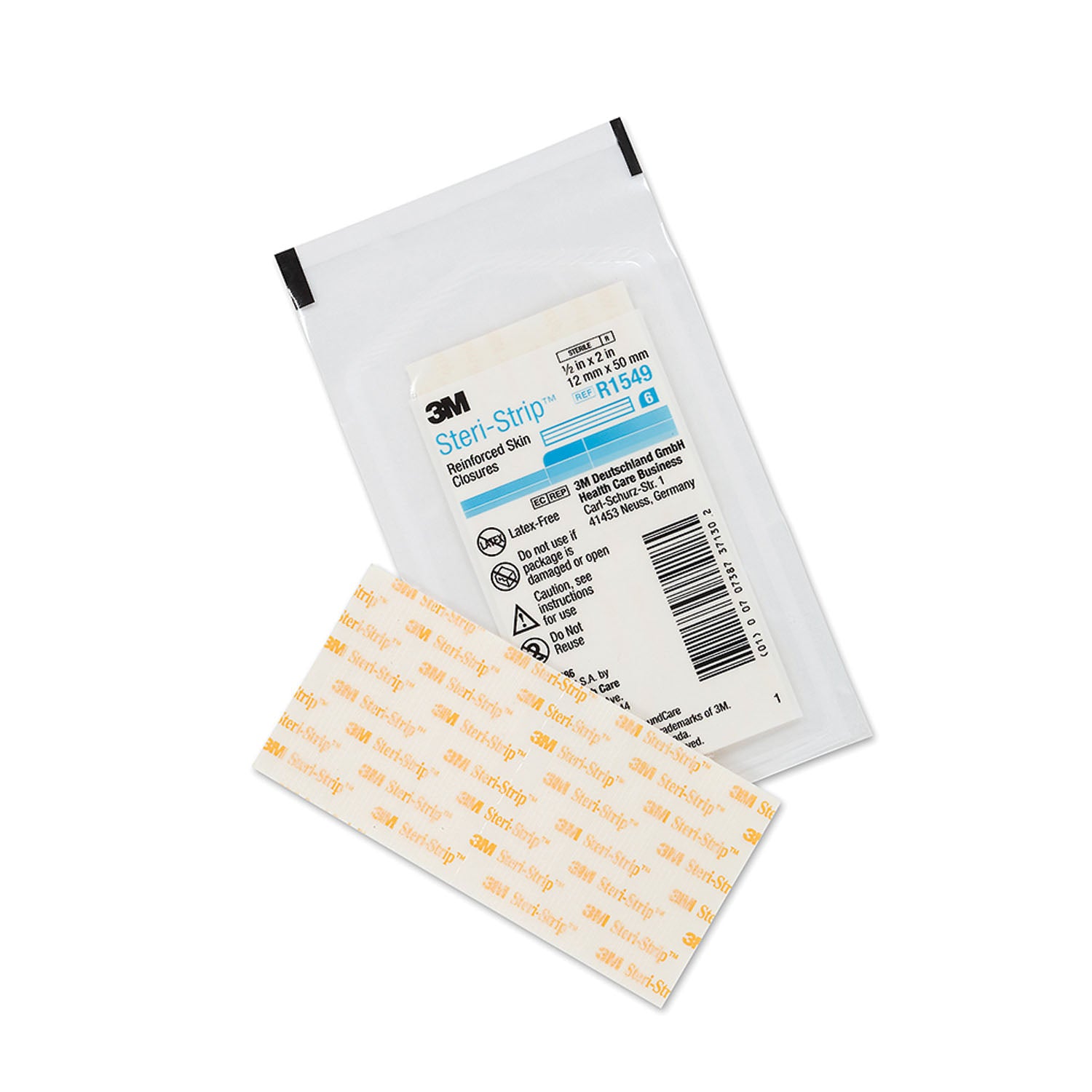 R1549 - Solventum Corporation - 加強型皮膚縫合條，½英寸 x 2英寸，6條/袋，50袋/盒，4盒/箱（僅限美國大陸及夏威夷），箱裝
