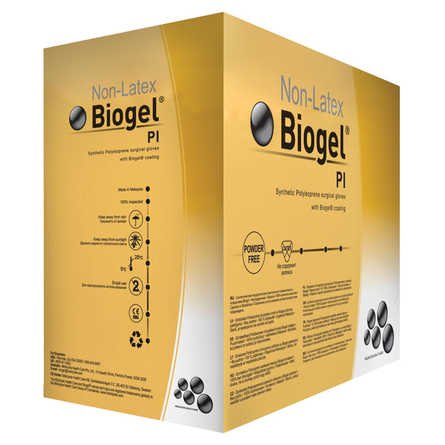 40890 - Molnlycke Health Care US, LLC - Surgical Glove, Size 9, Sterile, Non-Latex, Powder Free (PF), 40/bx, 4 bx/cs (US Only)    , cs
