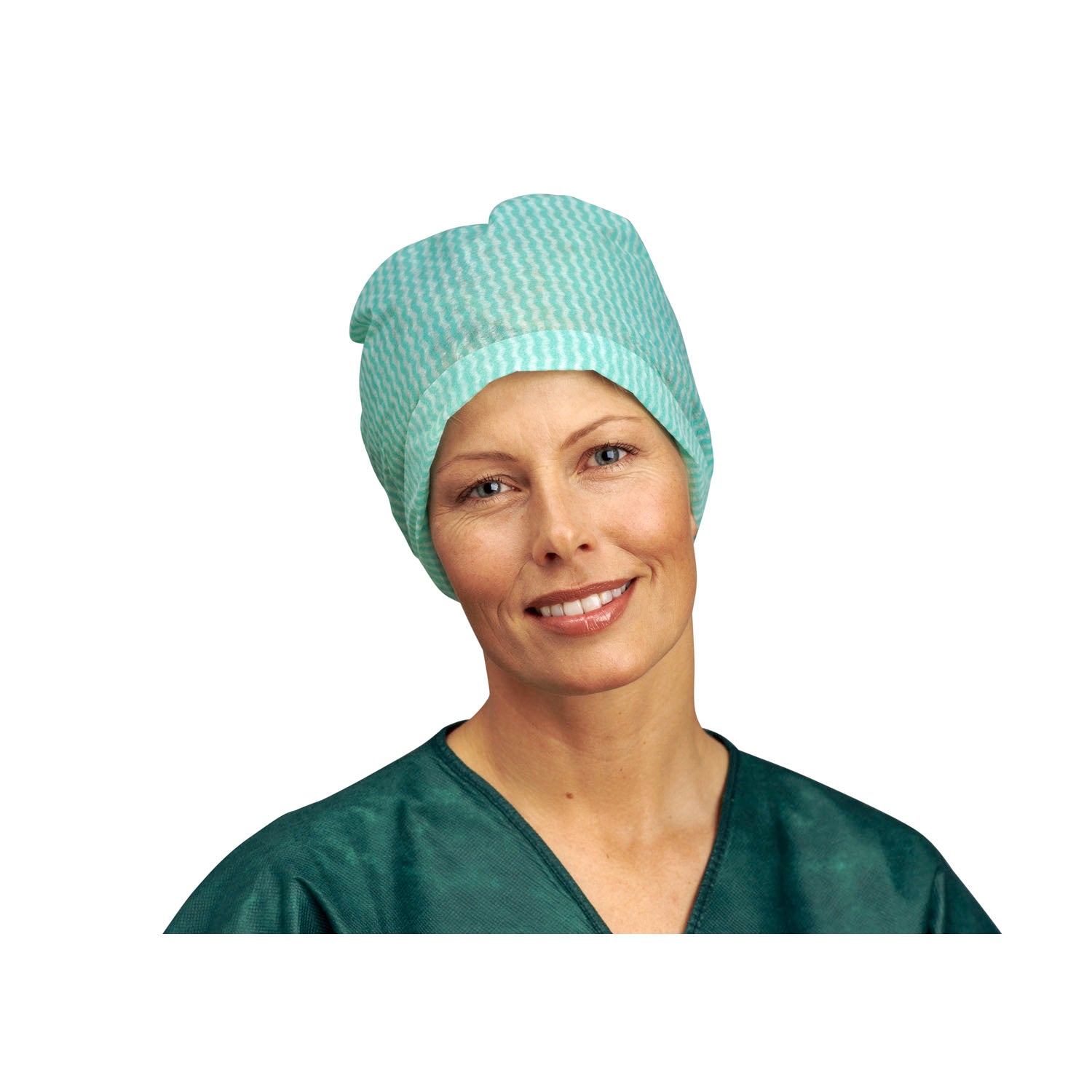 620500 - Molnlycke Health Care US, LLC - Operating Cap, Flory Green, 100/盒, 5盒/箱（僅限美國）, 箱